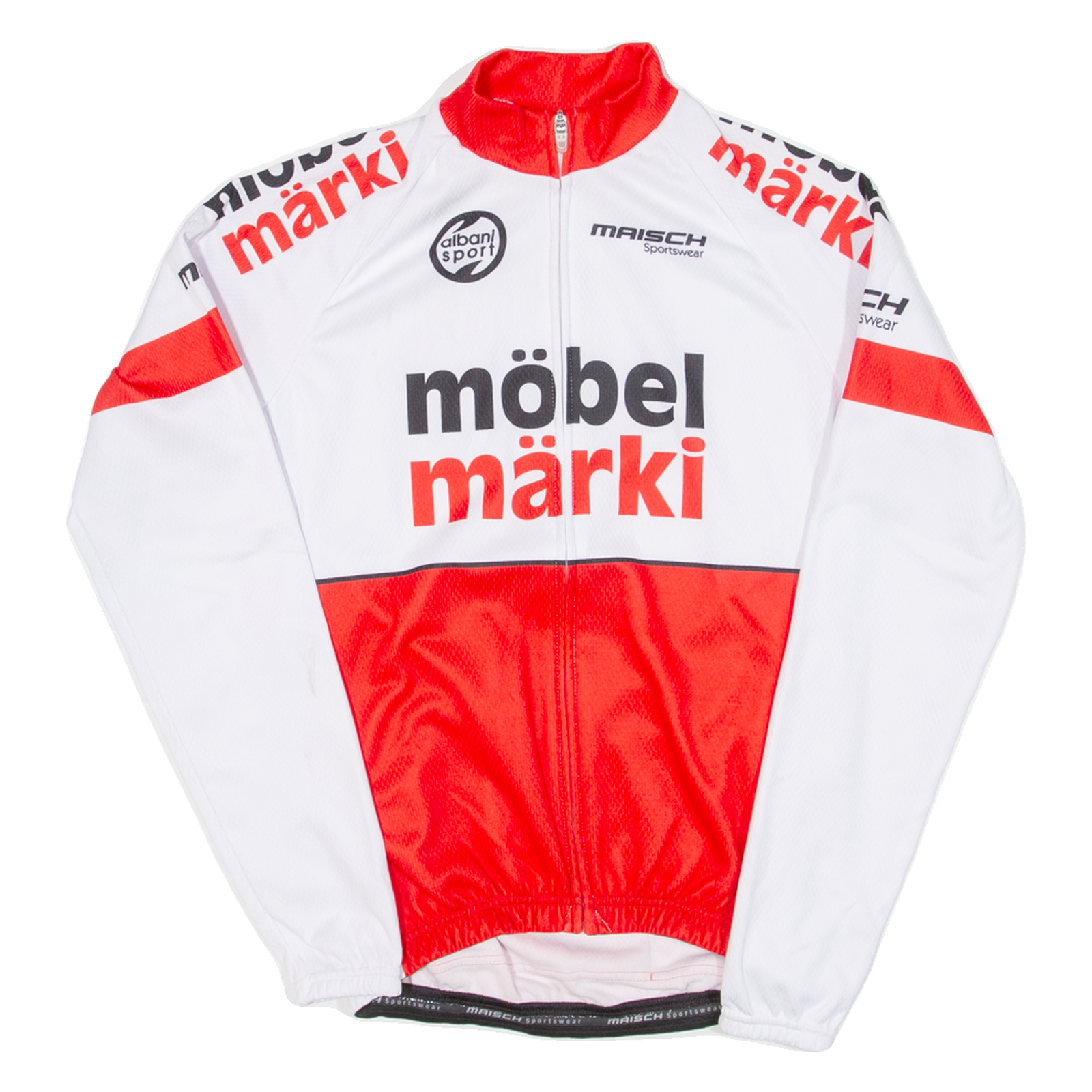 Cycling Mens Jersey White Long Sleeve Full Zip XS Refurbished - N/A refurbished available on Cerqular