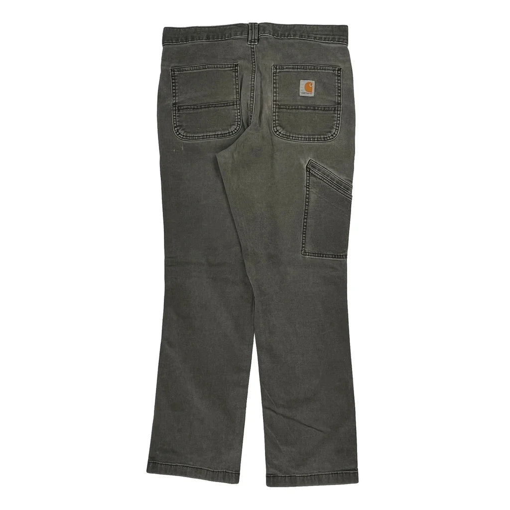 Carhartt Carpenter Trousers - 30W 32L Grey Cotton Refurbished - Thrifted (note: this is a term often used to describe second- refurbished available on Cerqular