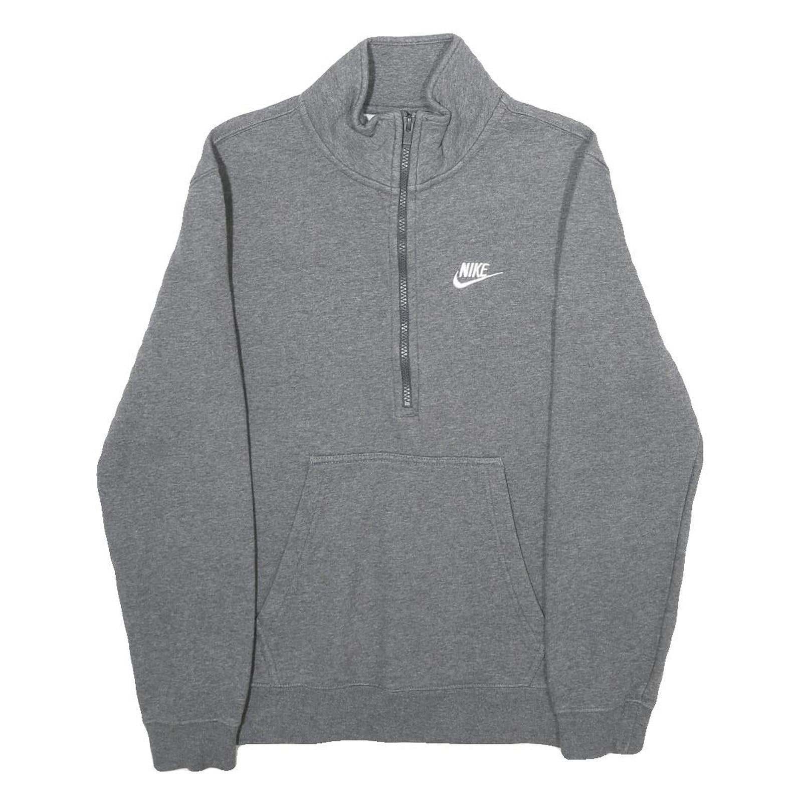 NIKE Mens Grey 1/4 Zip XS Cotton Blend Sweatshirt Pullover Casual Comfort Refurbished - N/A refurbished available on Cerqular