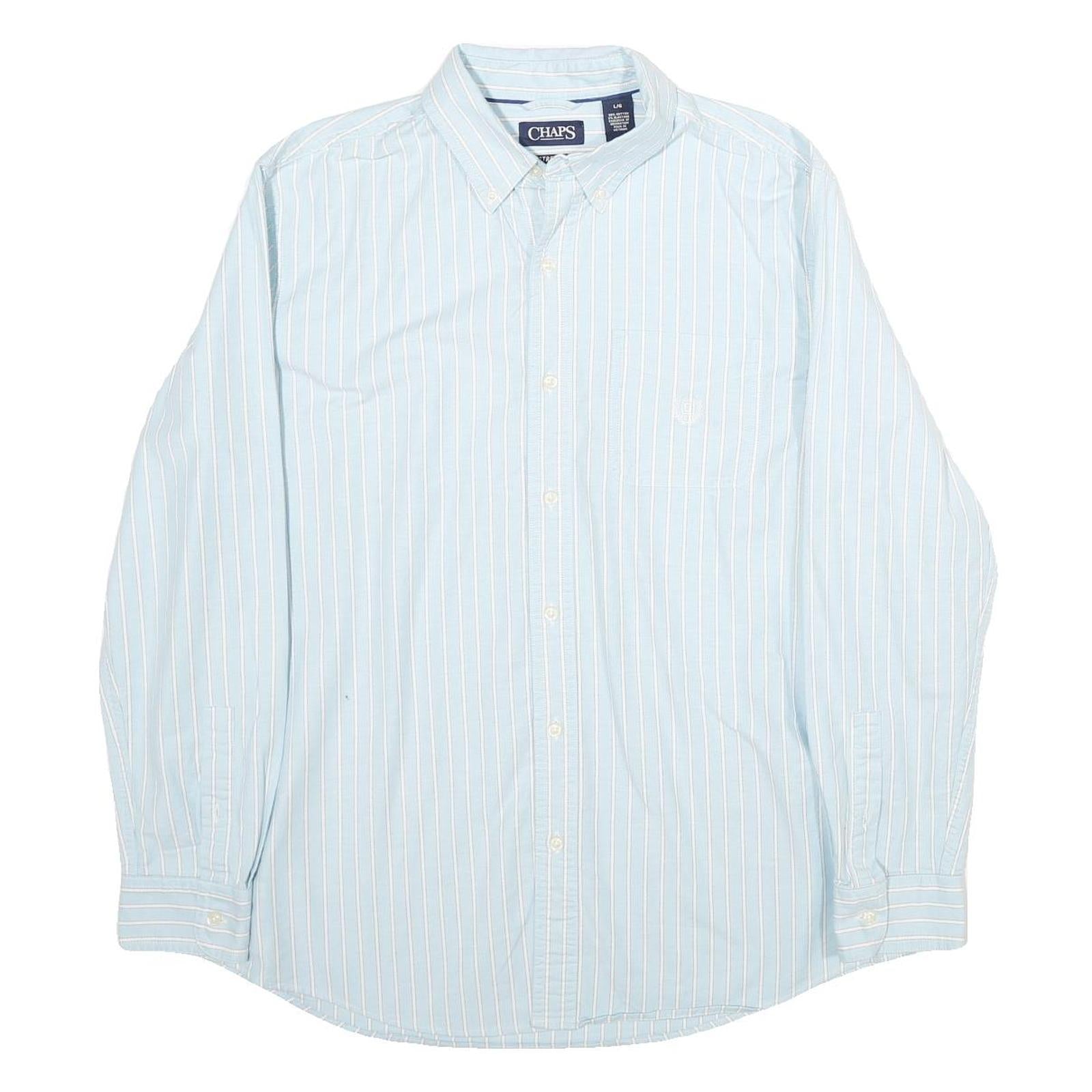 Buy CHAPS Mens Blue & White Striped Shirt L Button-Down Collar Long Sleeve Formal Refurbished - $31.19 CHAPS Mens Blue & White Striped Shirt L Button-Down Collar Long Sleeve Formal Refurbished - N/A refurbished available on Cerqular