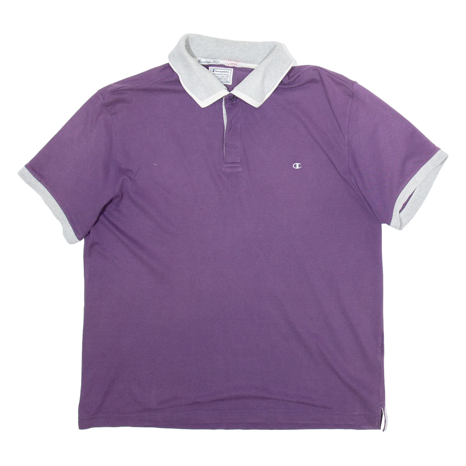 CHAMPION Mens Polo Shirt Purple L Refurbished - N/A refurbished available on Cerqular