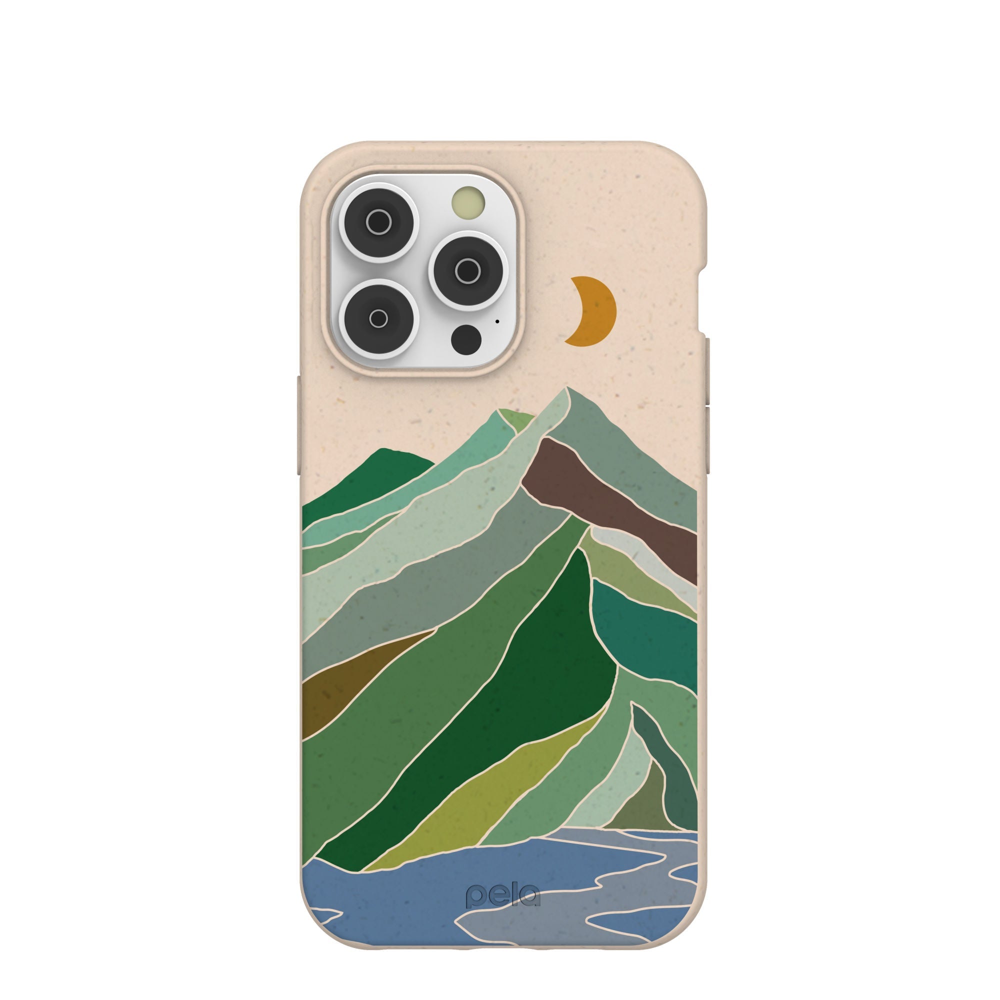 Seashell Mountain Sketch iPhone 14 Pro Max Case Refurbished - Pela Case refurbished available on Cerqular