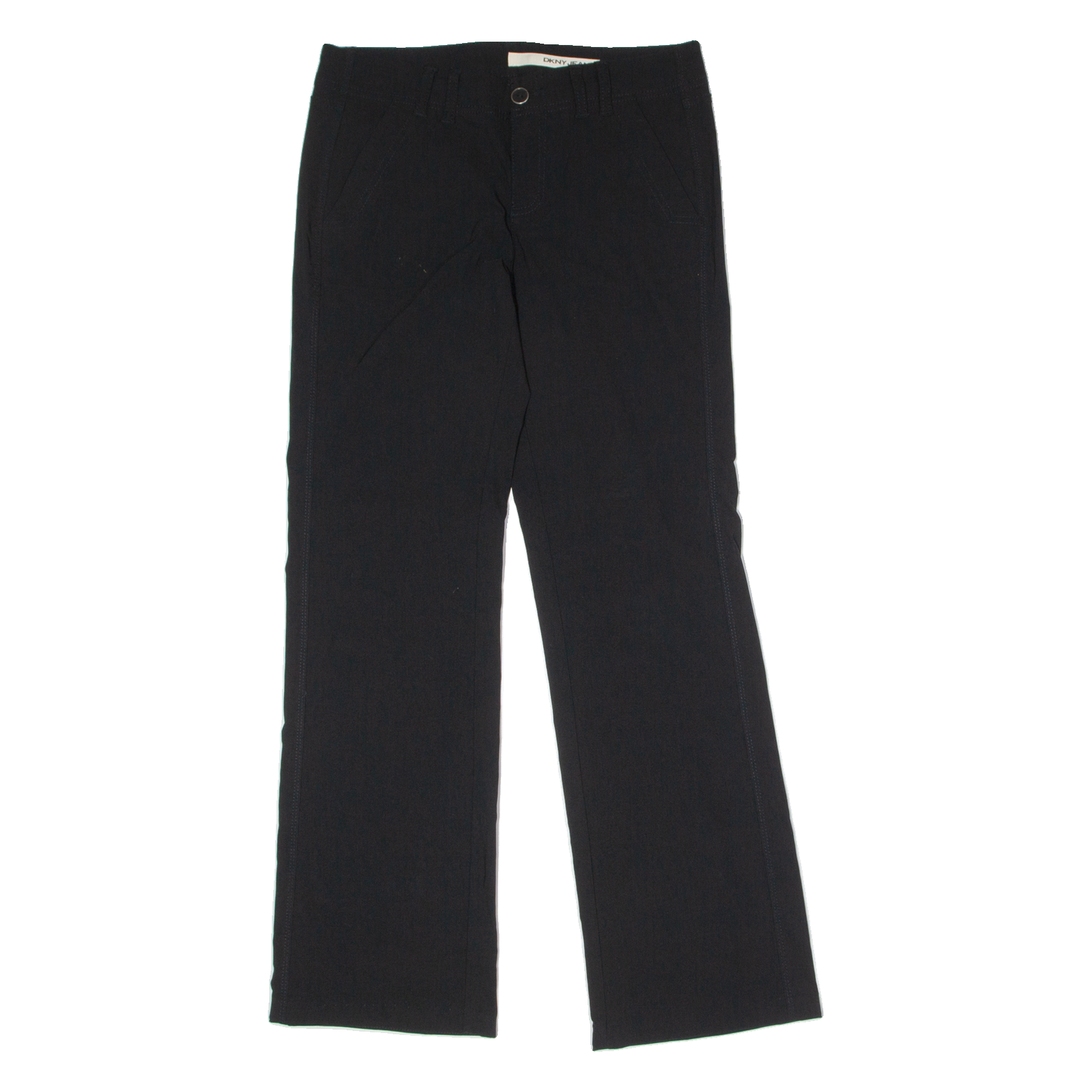 DKNY Womens Trousers Black Regular Flared Viscose W32 L32 Refurbished - N/A refurbished available on Cerqular