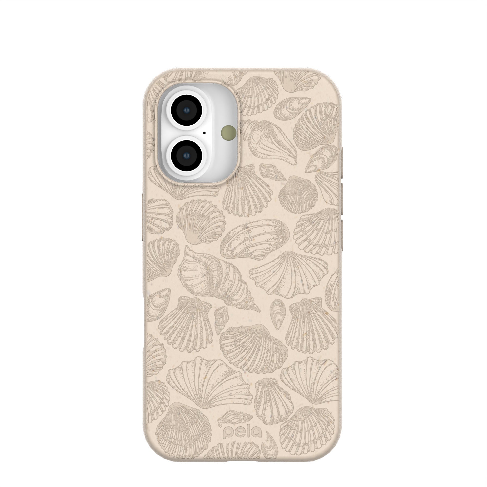 Seashell Seashore iPhone 16 Case Refurbished - Pela Case refurbished available on Cerqular