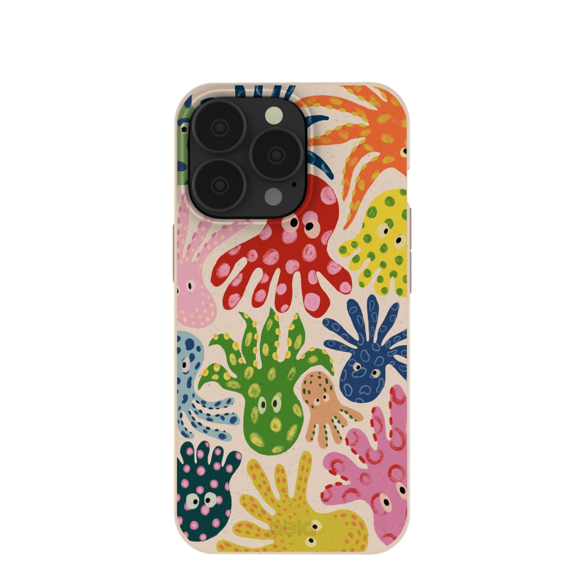 Seashell Octopi iPhone 13 Pro Case Refurbished - Pela Case refurbished available on Cerqular