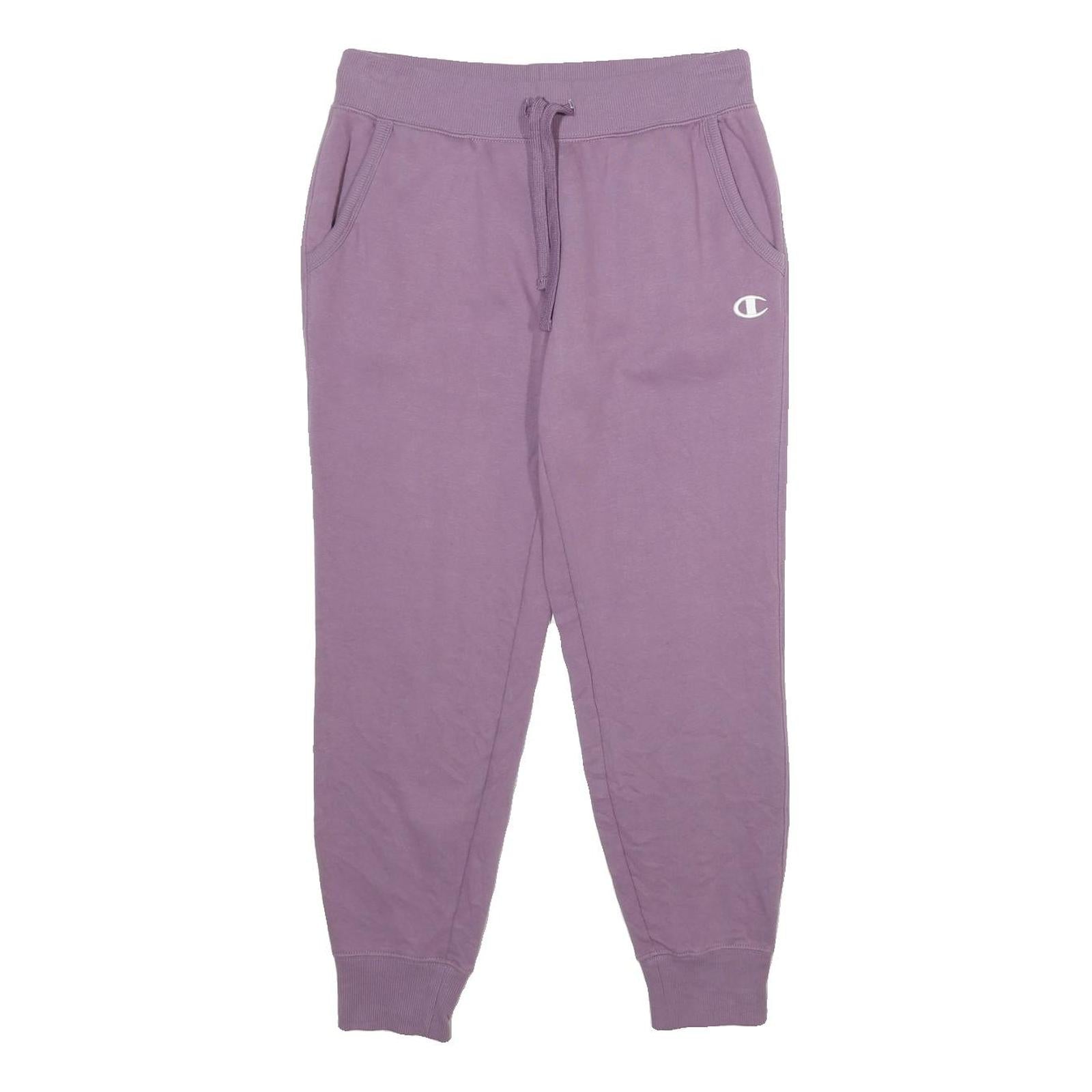CHAMPION Mens Joggers Purple XS W28 L28 Drawstring Logo Slim Tapered Refurbished - N/A refurbished available on Cerqular