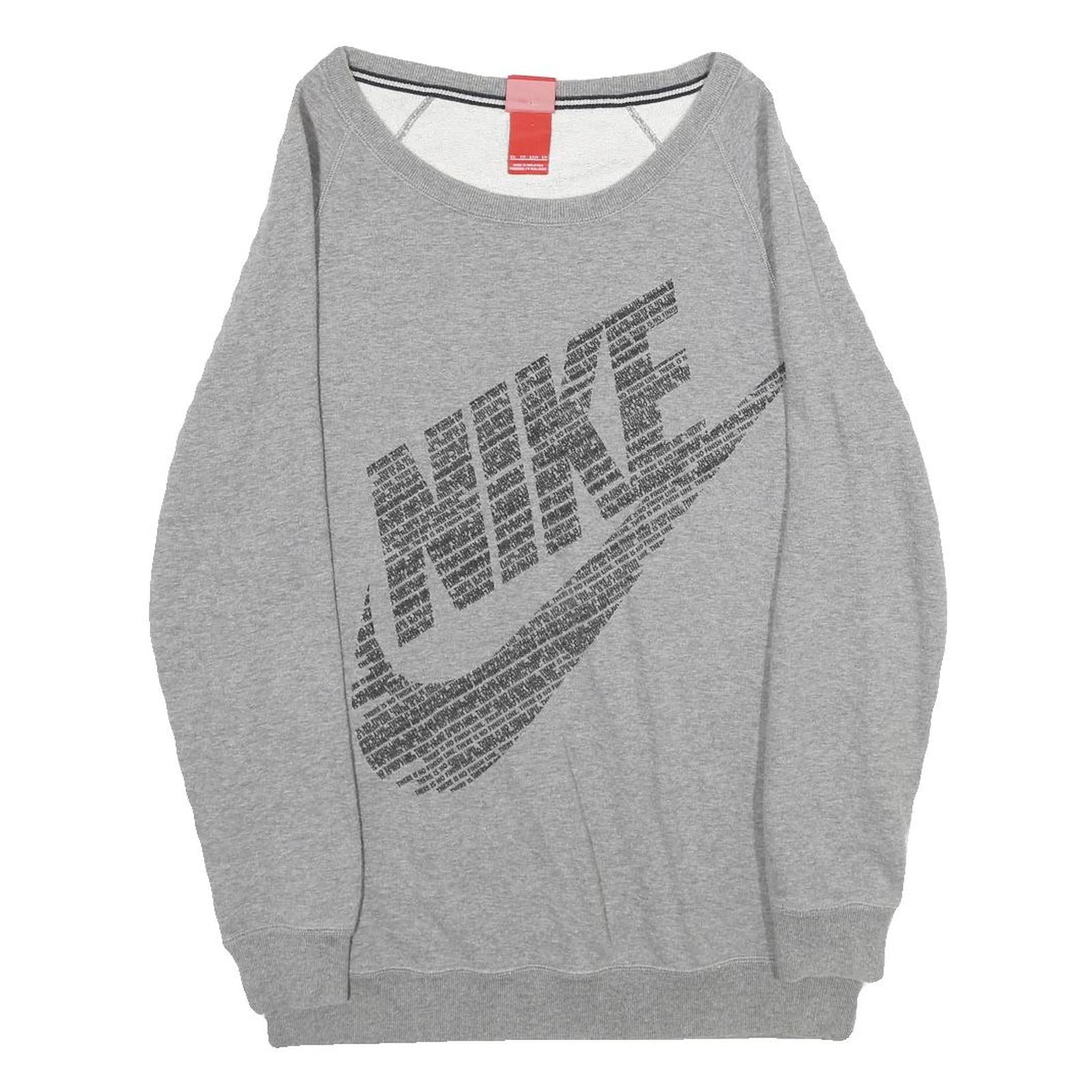 Buy NIKE Womens Grey Crew Neck XS Cotton Blend Sweatshirt Casual Pullover Refurbished - $41.59 NIKE Womens Grey Crew Neck XS Cotton Blend Sweatshirt Casual Pullover Refurbished - N/A refurbished available on Cerqular