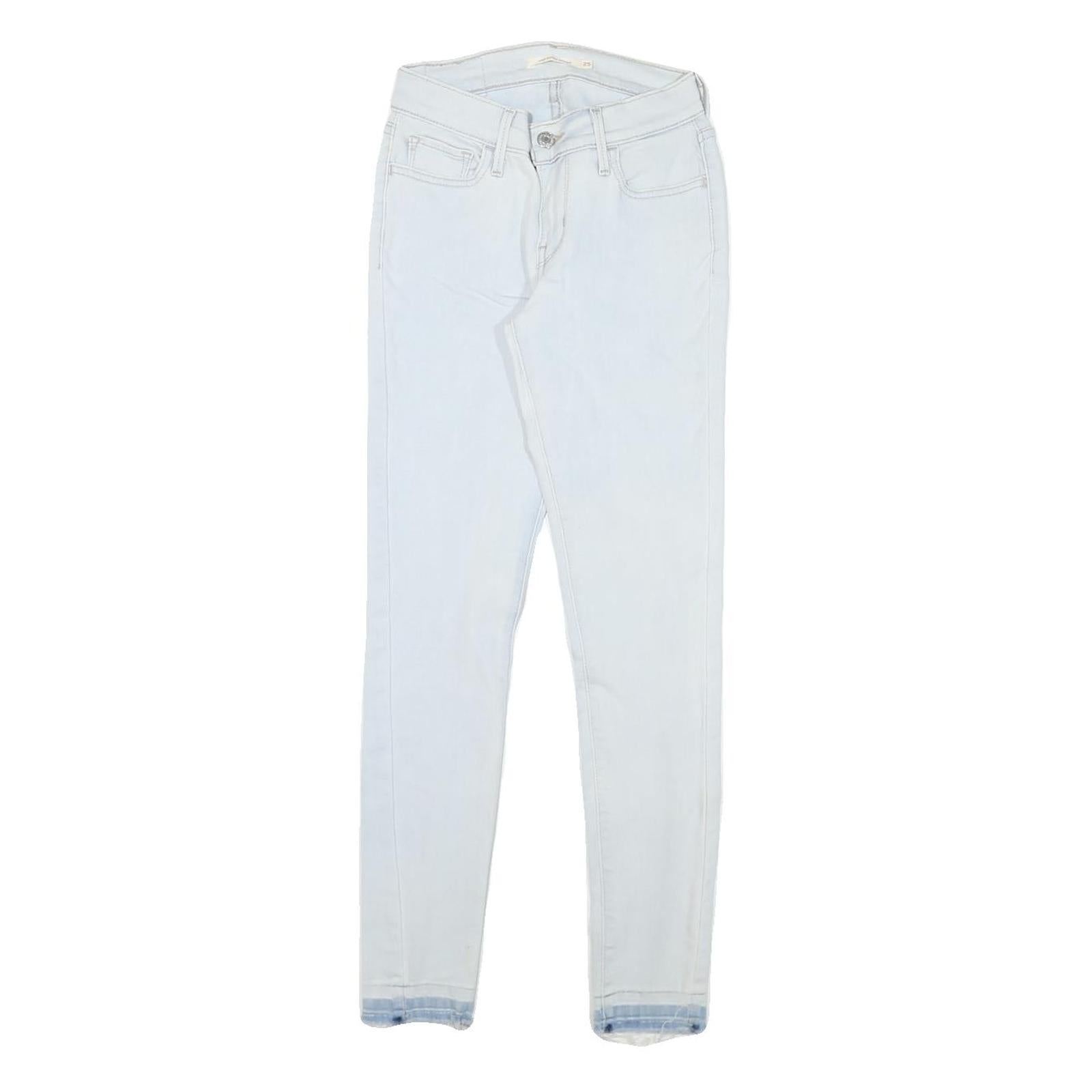 LEVI'S 710 Womens Jeans White Slim Skinny Denim Light W24 L27 Stretch Zip Refurbished - N/A refurbished available on Cerqular