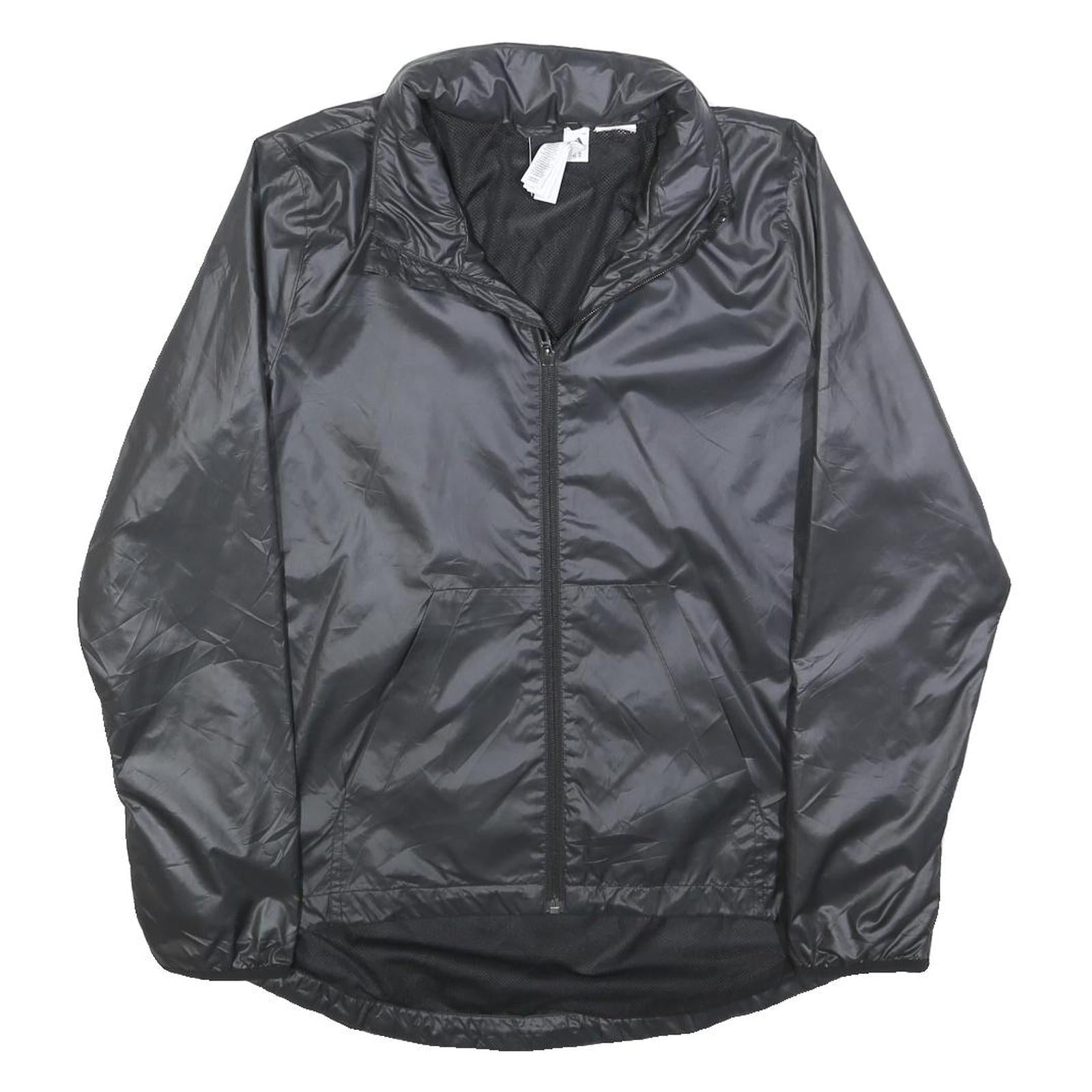 ADIDAS Womens Black Lightweight Zip Jacket S Polyester Plain Sportswear Refurbished - N/A refurbished available on Cerqular