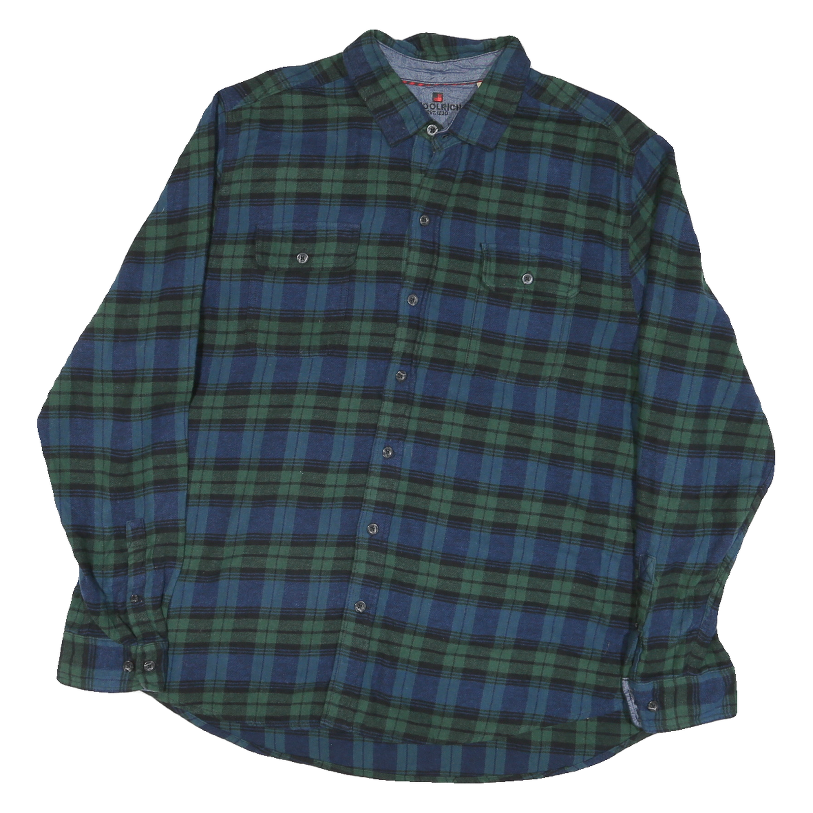 WOOLRICH Mens Blue & Green Check Shirt 2XL Cotton Blend Long Sleeve Casual Refurbished - N/A refurbished available on Cerqular