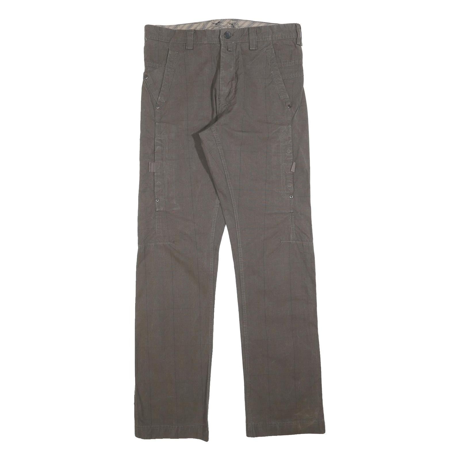 LOS ANGELES STUDIOS Womens Cotton Blend Brown Regular Straight Trousers W34 L34 Refurbished - N/A refurbished available on Cerqular