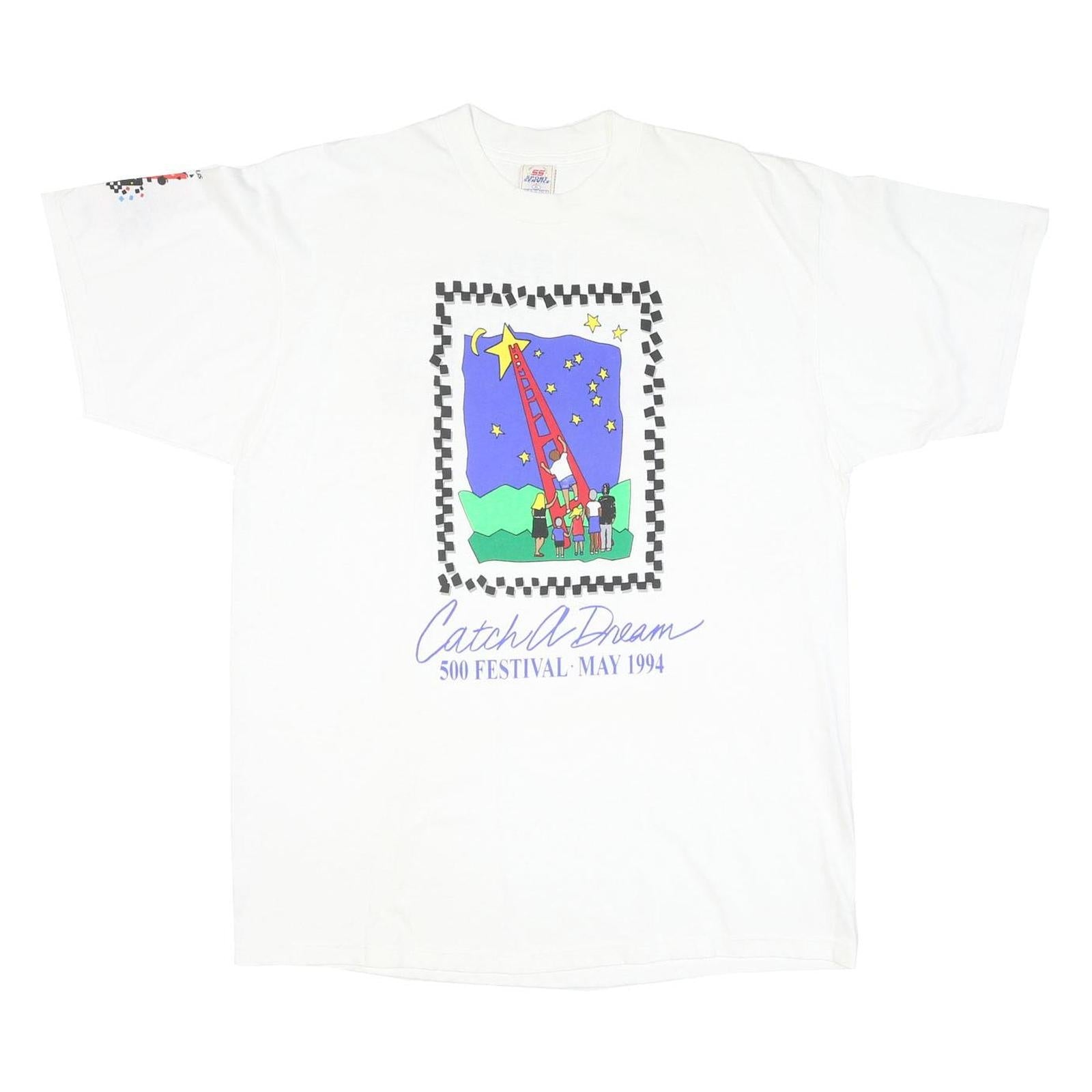 SPORT SERVICE Single Stitch White Catch A Dream Festival Graphic T-Shirt XL Refurbished - N/A refurbished available on Cerqular
