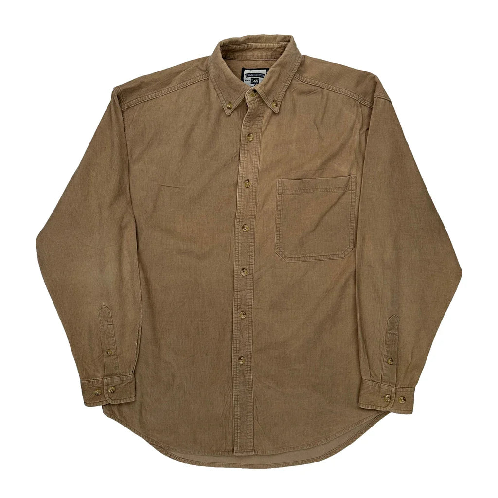 Lee Shirt - Medium Brown Cotton Refurbished - Thrifted (note: this is a term often used to describe second- refurbished available on Cerqular