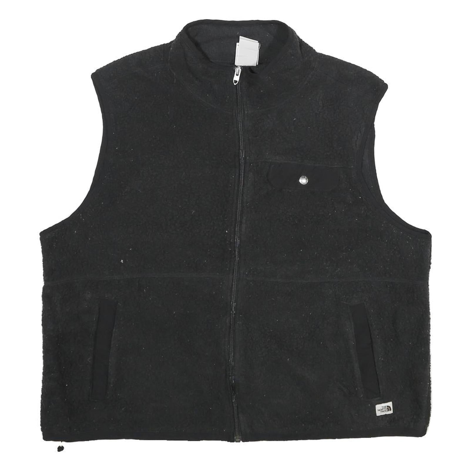 THE NORTH FACE Womens Black Fleece Vest 2XL Polyester Zip Closure Casual Outdoor Refurbished - N/A refurbished available on Cerqular