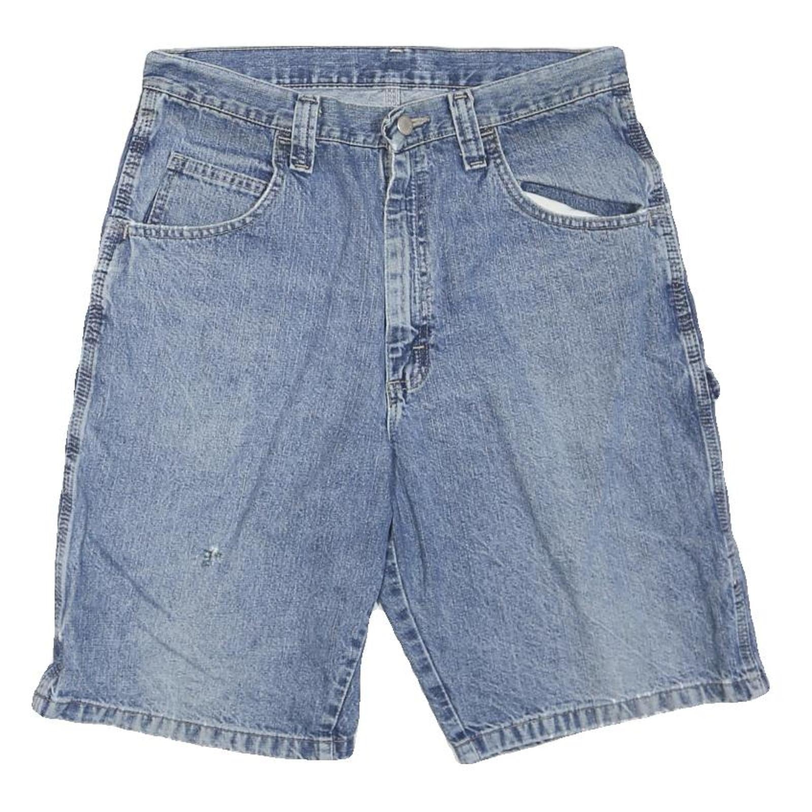 WRANGLER Womens Blue Denim Casual Shorts M W32 Utility Style Pockets Refurbished - N/A refurbished available on Cerqular