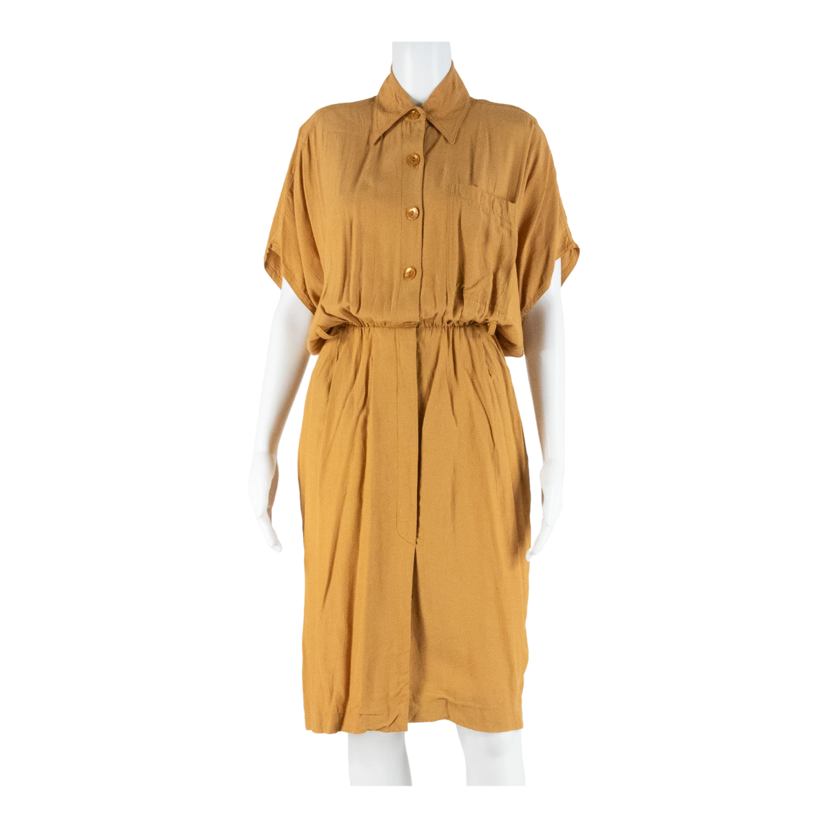 Womens Day Dress Orange Short Sleeve Midi S Refurbished - N/A refurbished available on Cerqular