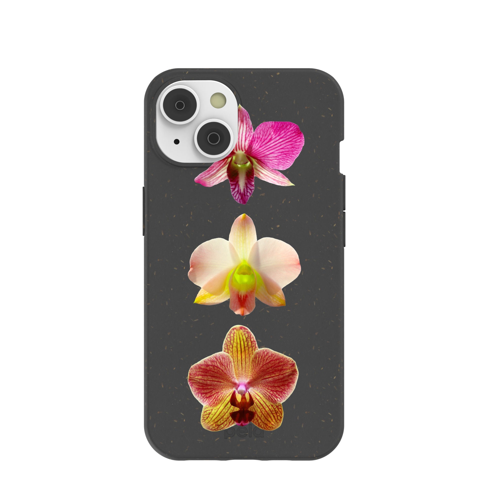 Black Orchids iPhone 14/16e Case Refurbished - Pela Case refurbished available on Cerqular