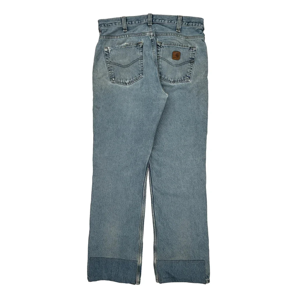 Buy Carhartt Jeans - 34W 34L Light Wash Cotton Refurbished - $80.39 Carhartt Jeans - 34W 34L Light Wash Cotton Refurbished - Thrifted (note: this is a term often used to describe second- refurbished available on Cerqular