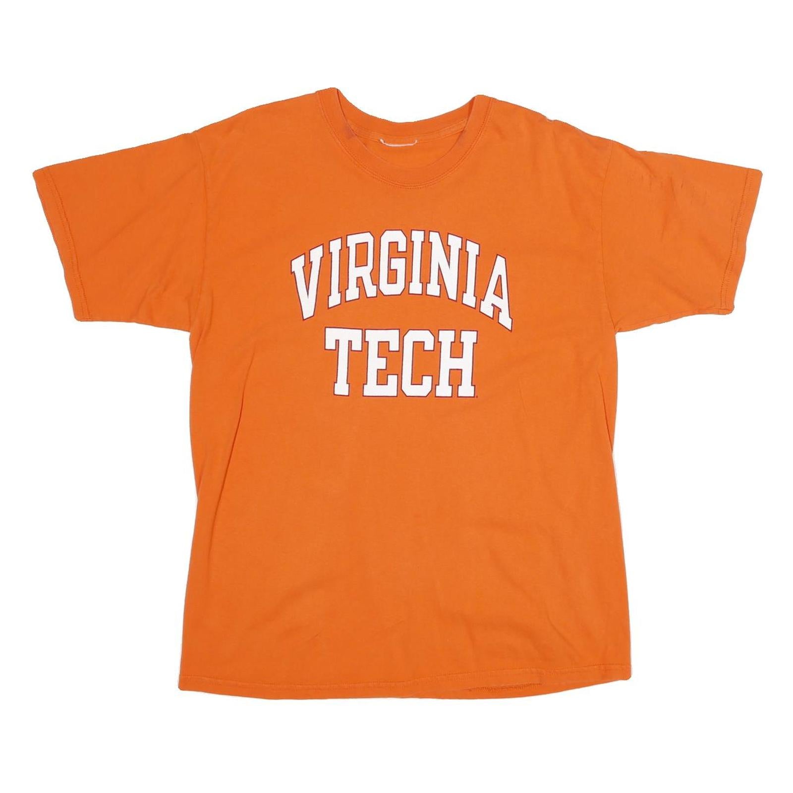 Mens Orange Virginia Tech Graphic T-Shirt M Short Sleeve Crew Neck Casual Refurbished - N/A refurbished available on Cerqular