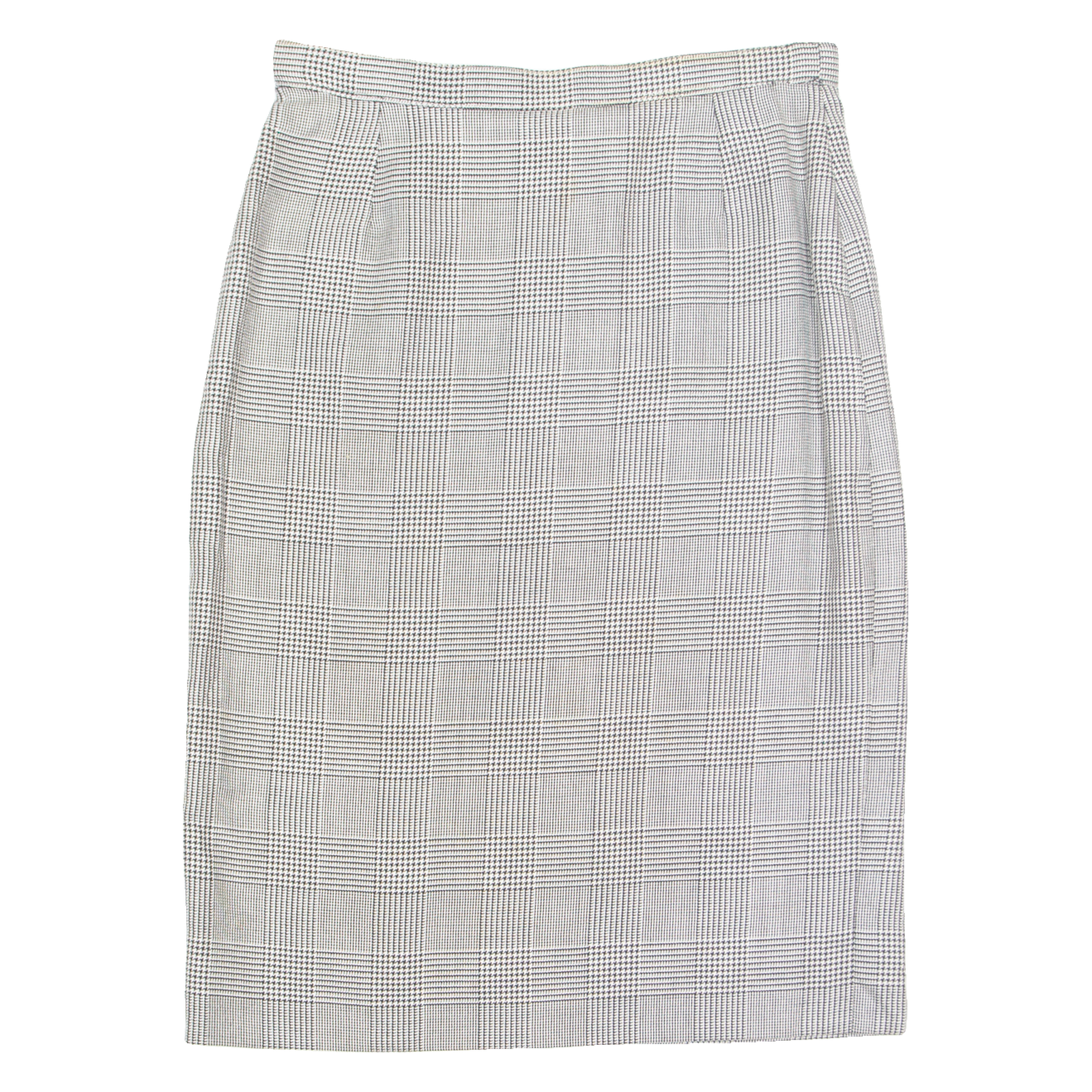 MAURICE DAQUIN Womens Pencil Skirt Black Knee Length Wool 90s Check M Refurbished - N/A refurbished available on Cerqular
