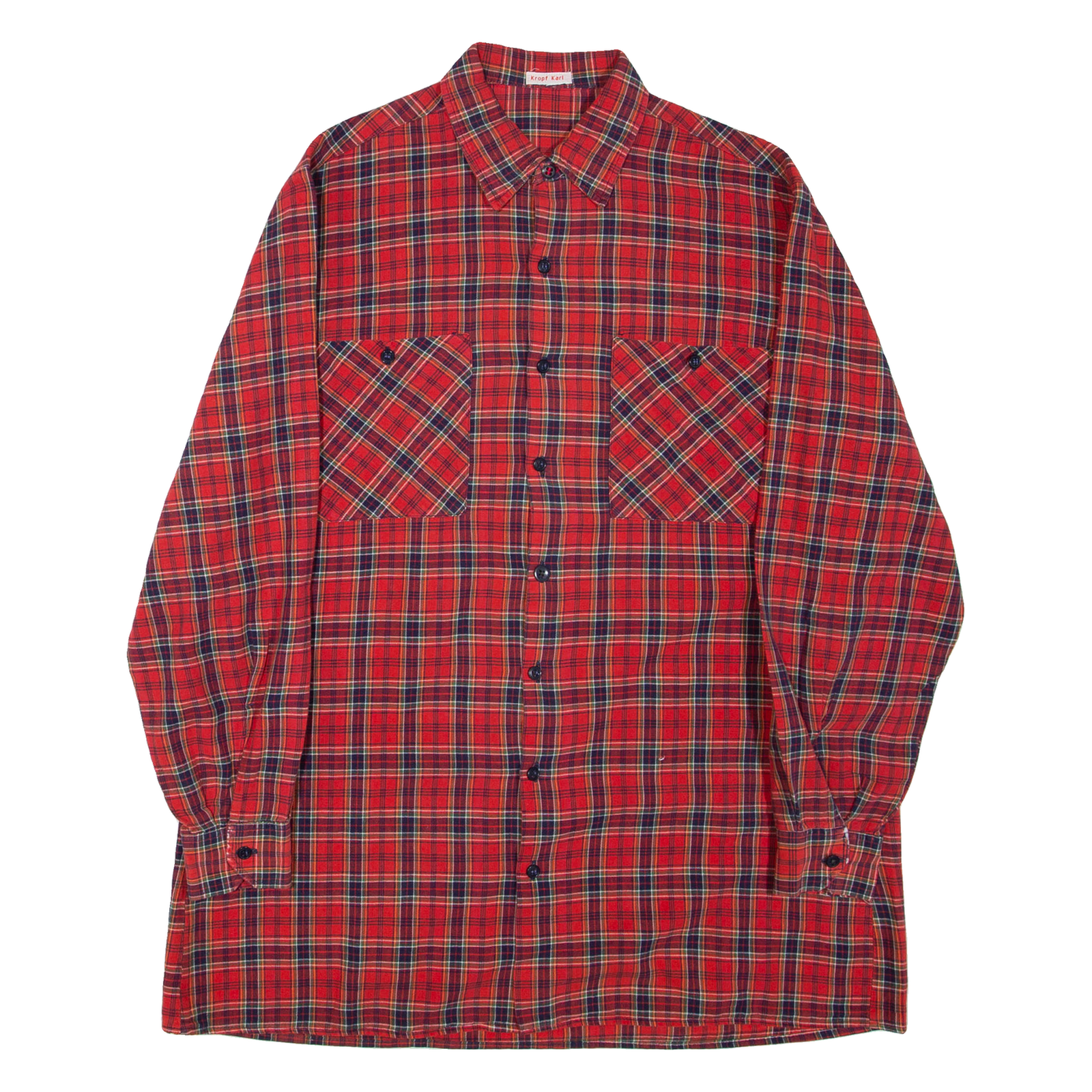 KROPF KARL Mens Shirt Red Check Long Sleeve M Refurbished - N/A refurbished available on Cerqular