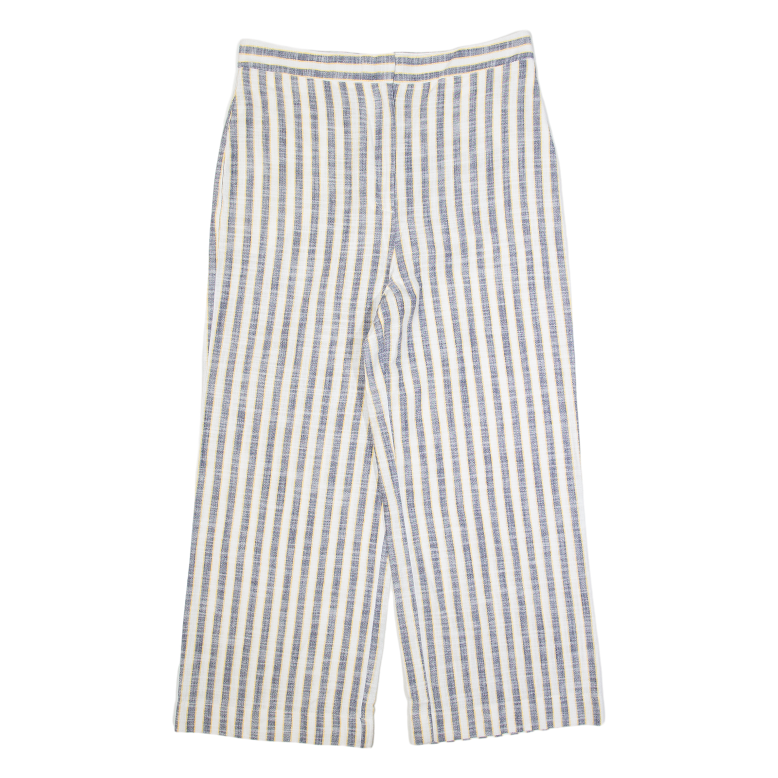 BCBGMAXAZRIA Striped Womens Trousers White Relaxed Wide-Leg W34 L27 Refurbished - N/A refurbished available on Cerqular