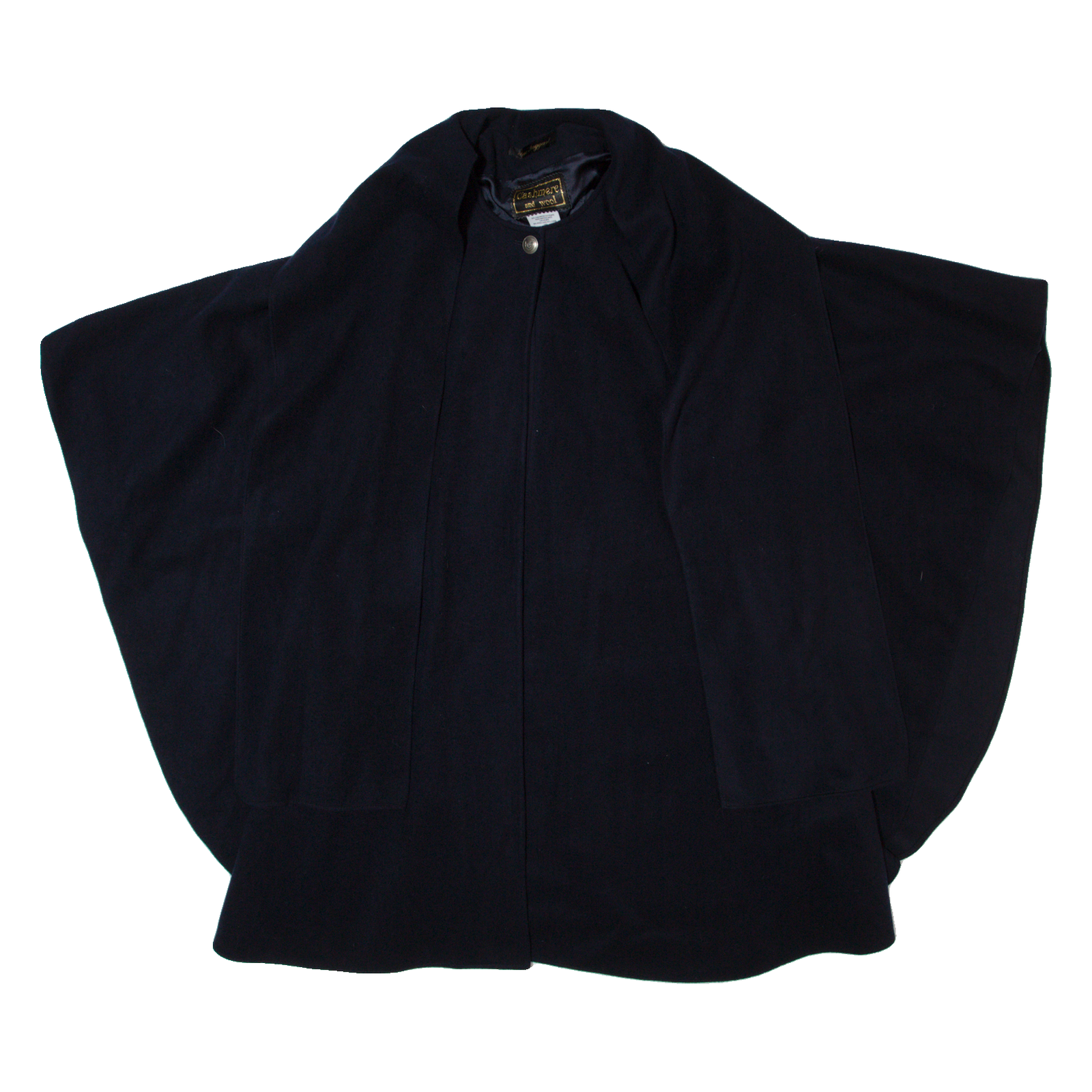 Vintage MAC TAGGART Poncho Womens Overcoat Coat Blue Cashmere 90s M Refurbished - N/A refurbished available on Cerqular