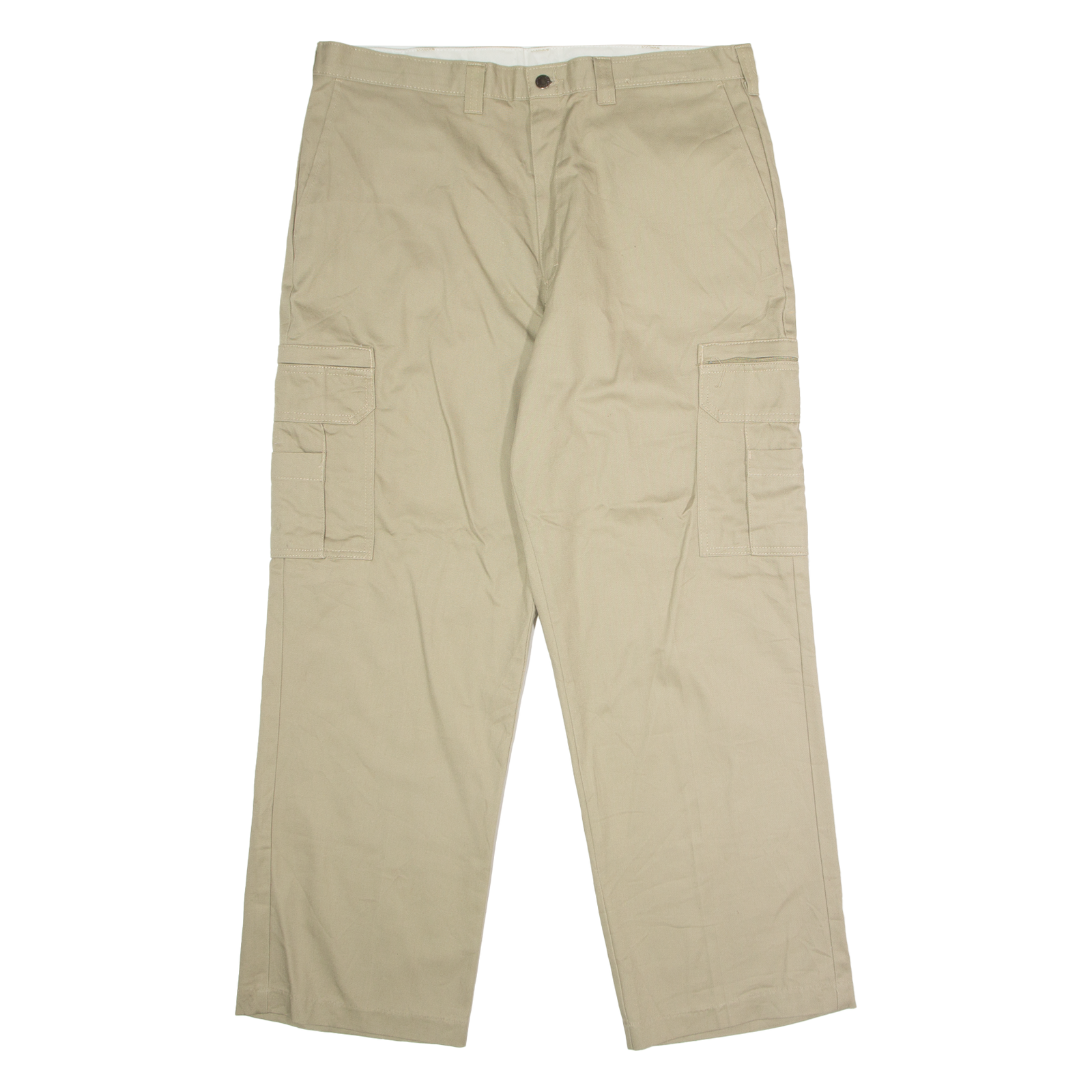 DICKIES Workwear Cargo Mens Twill Trousers Beige Regular Straight W38 L30 Refurbished - N/A refurbished available on Cerqular