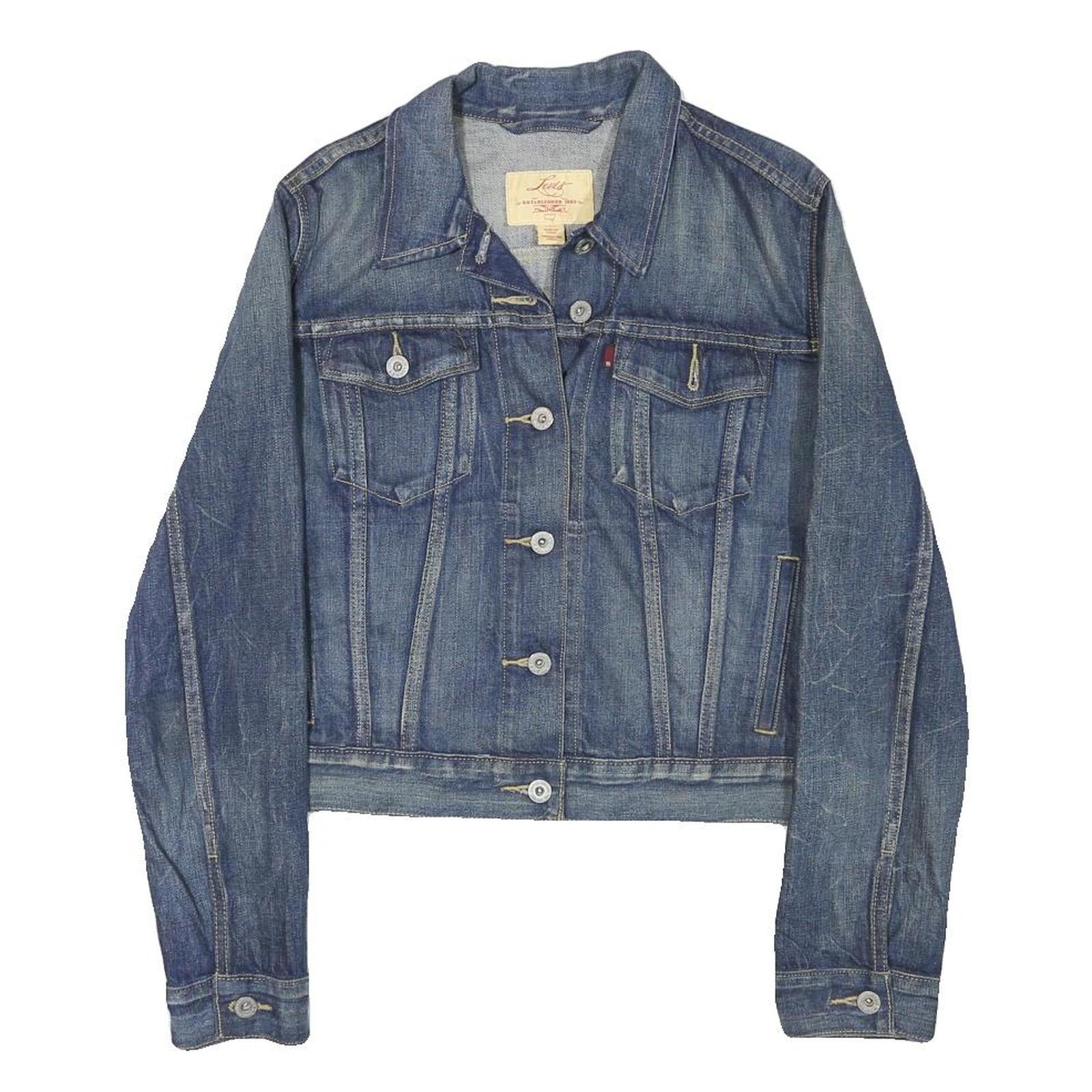 Buy LEVI'S Womens Blue Denim Jacket M Cotton Blend Classic Button Closure Refurbished - $61.09 LEVI'S Womens Blue Denim Jacket M Cotton Blend Classic Button Closure Refurbished - N/A refurbished available on Cerqular