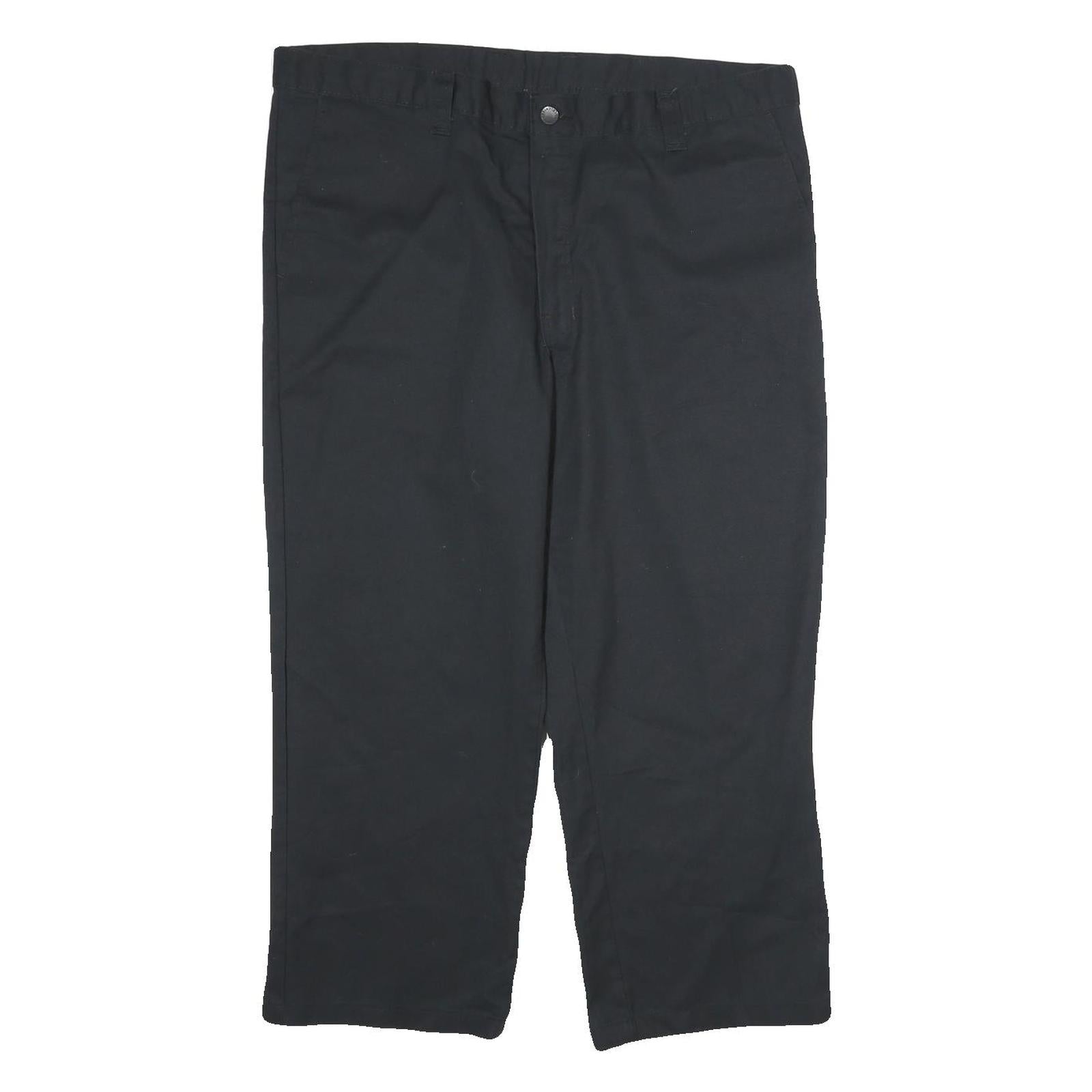 DICKIES Mens Cotton Black Regular Straight Trousers W38 L34 Workwear Zip Fasten Refurbished - N/A refurbished available on Cerqular