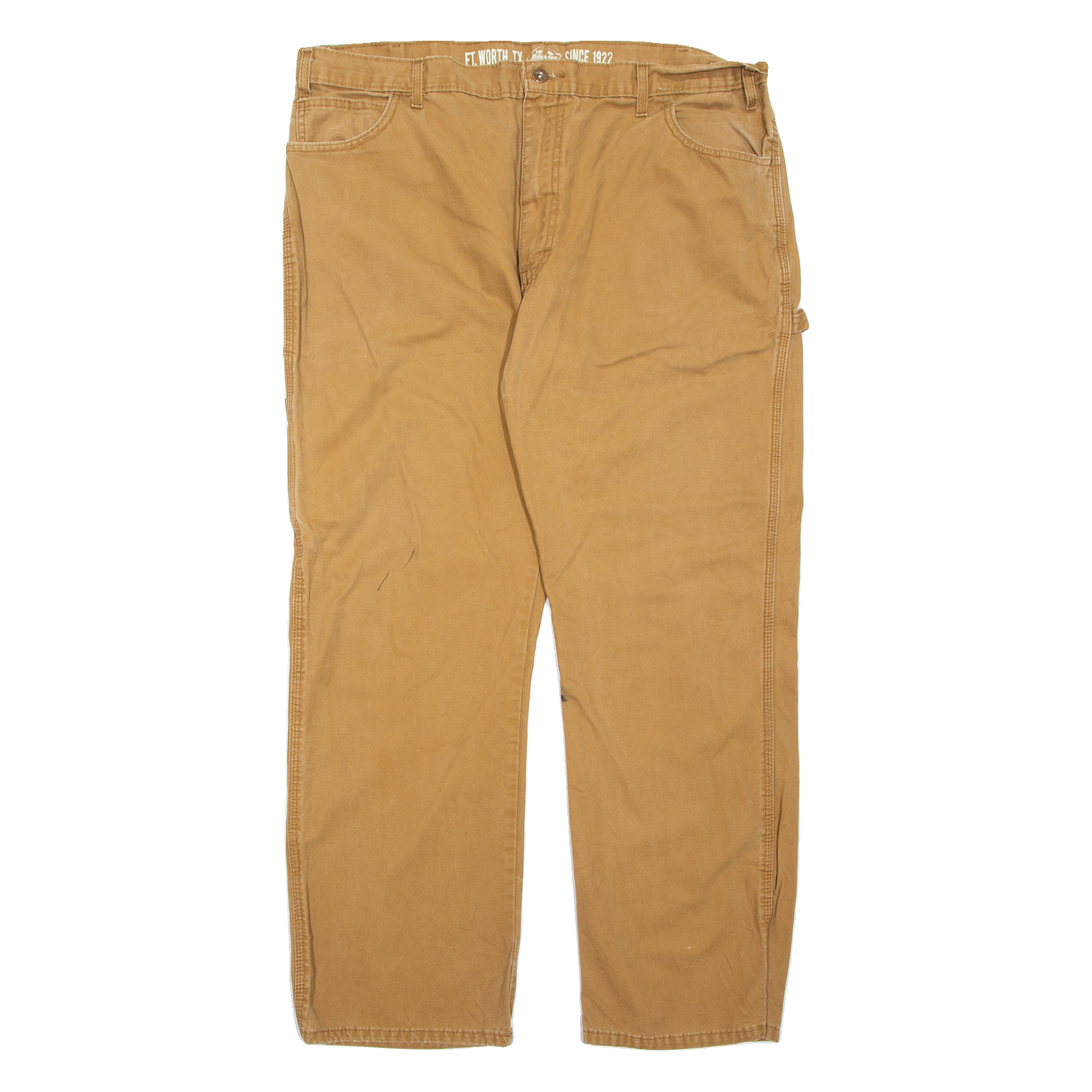 DICKIES Carpenter Cargo Mens Trousers Beige Regular Straight W38 L30 Refurbished - N/A refurbished available on Cerqular