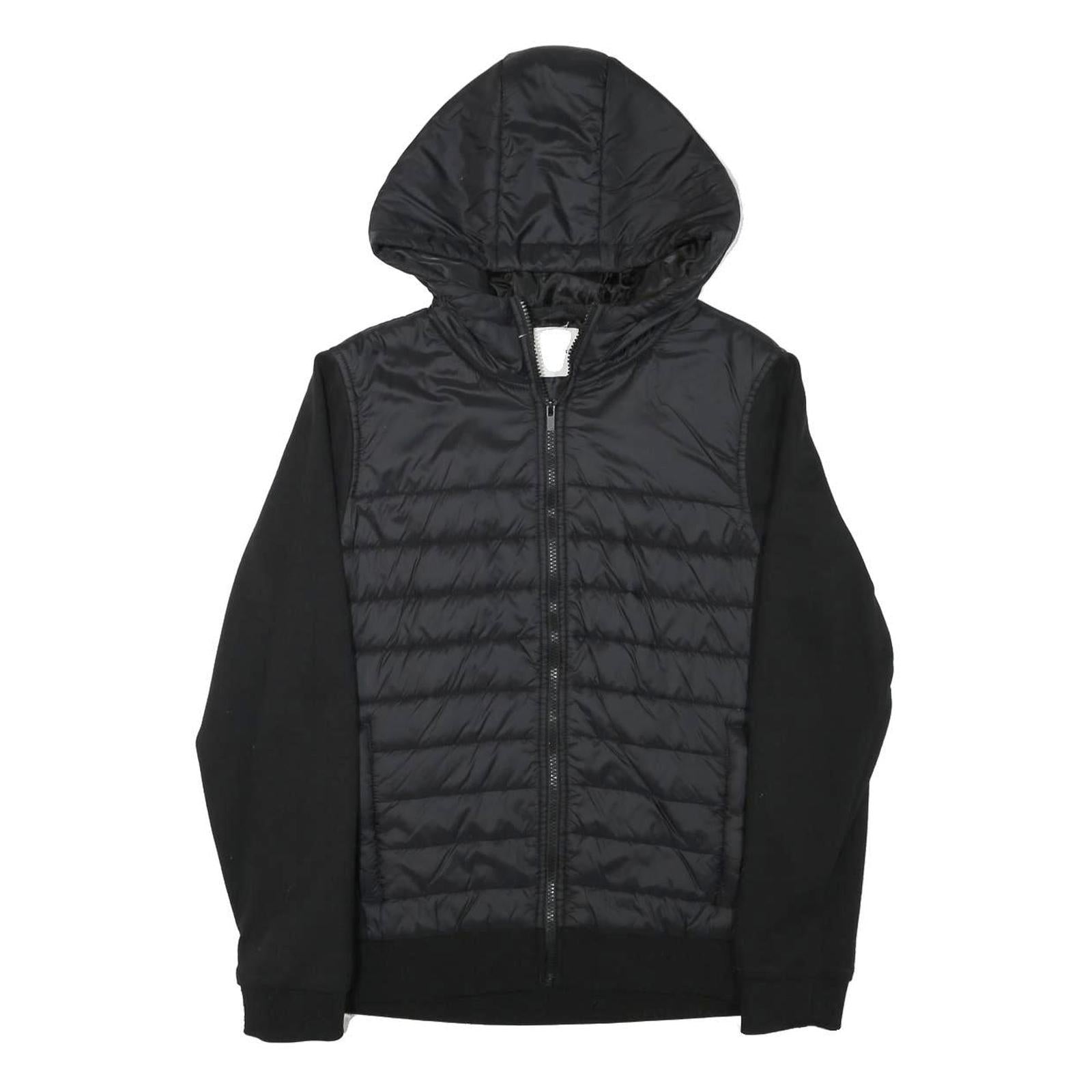 RESERVED Mens Black Hooded Zip Jacket S Polyester Blend Plain Lightweight Refurbished - N/A refurbished available on Cerqular