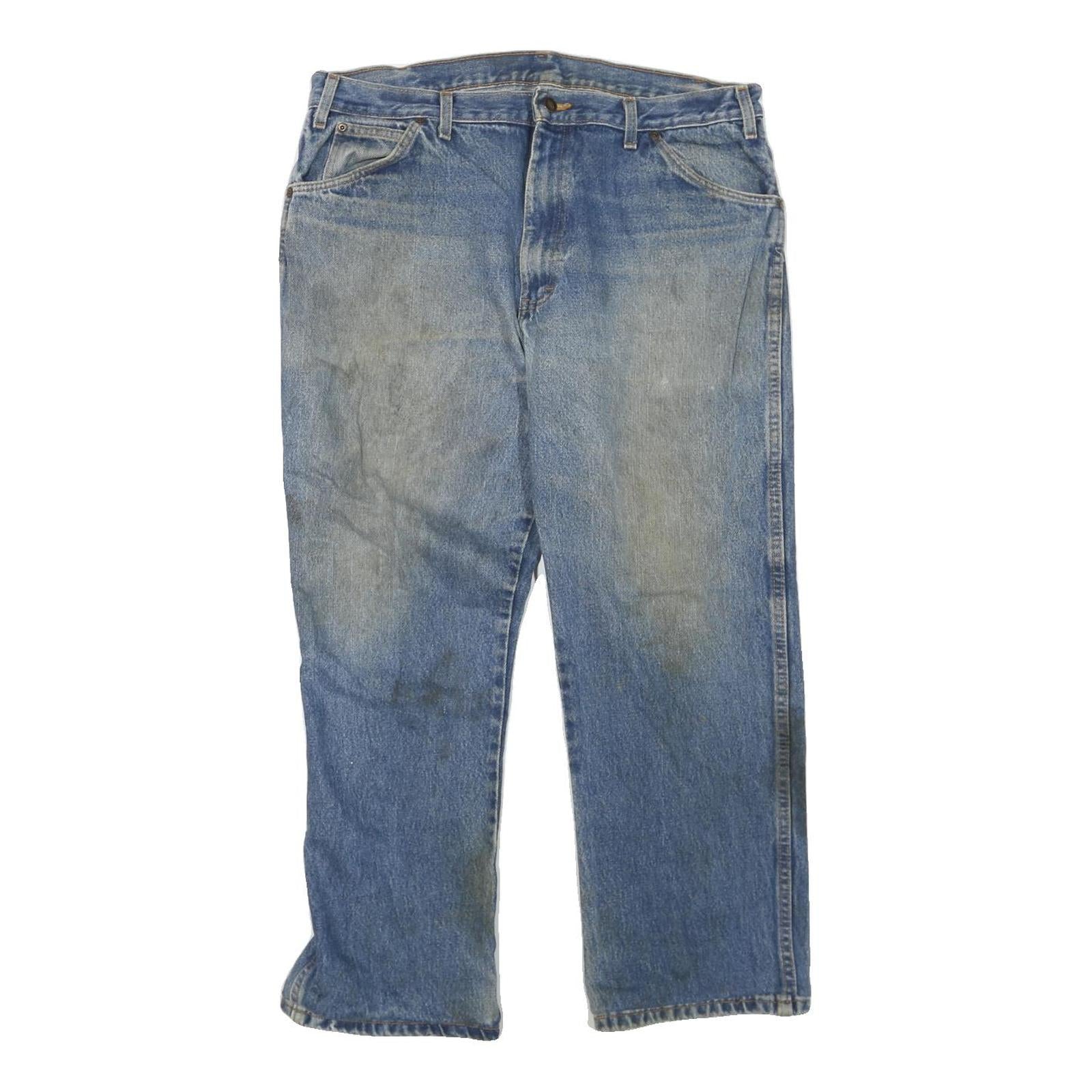 DICKIES Mens Blue Regular Straight Denim Jeans W38 L27 Workwear Zip Closure Refurbished - N/A refurbished available on Cerqular