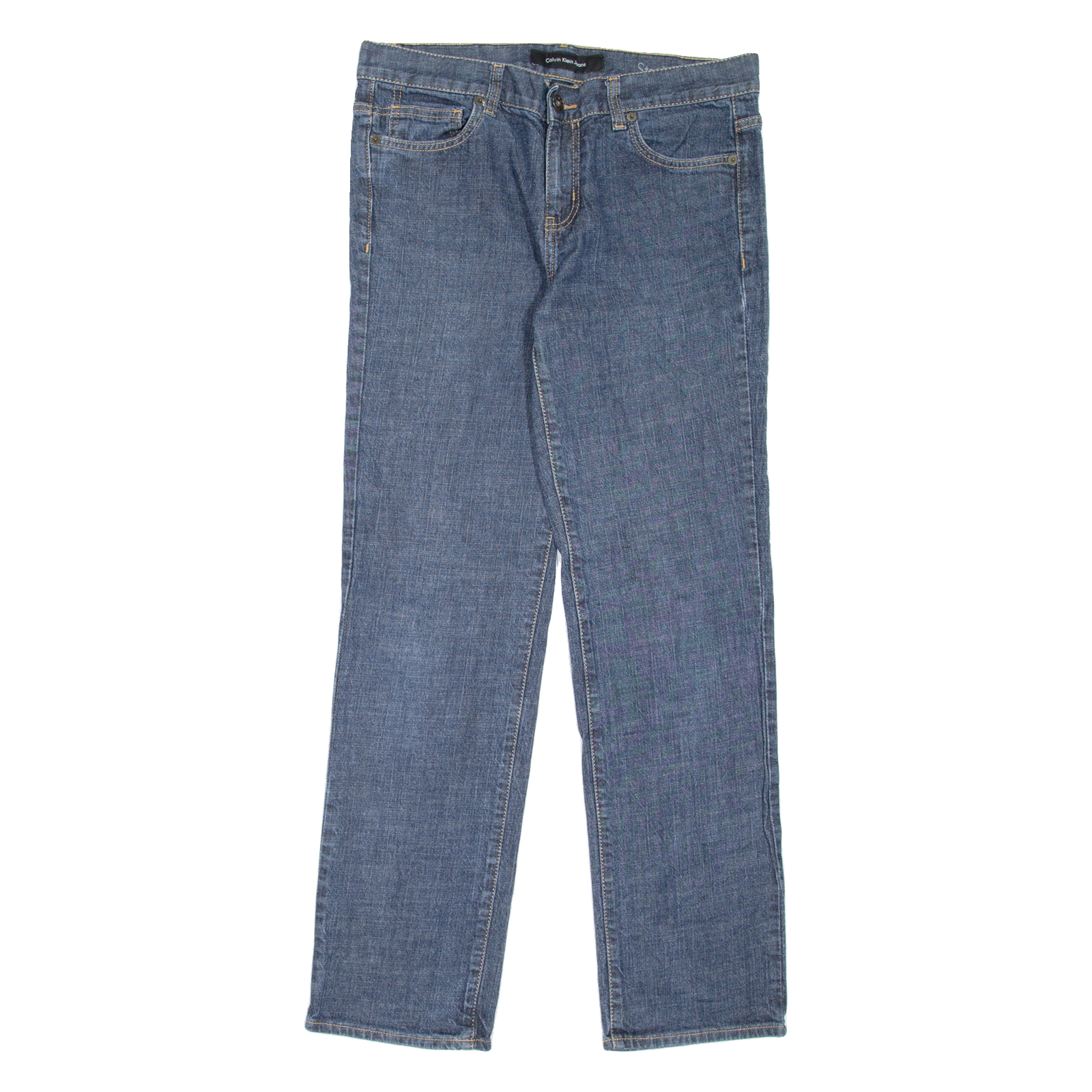 CALVIN KLEIN JEANS Womens Jeans Blue Regular Straight W32 L31 Refurbished - N/A refurbished available on Cerqular