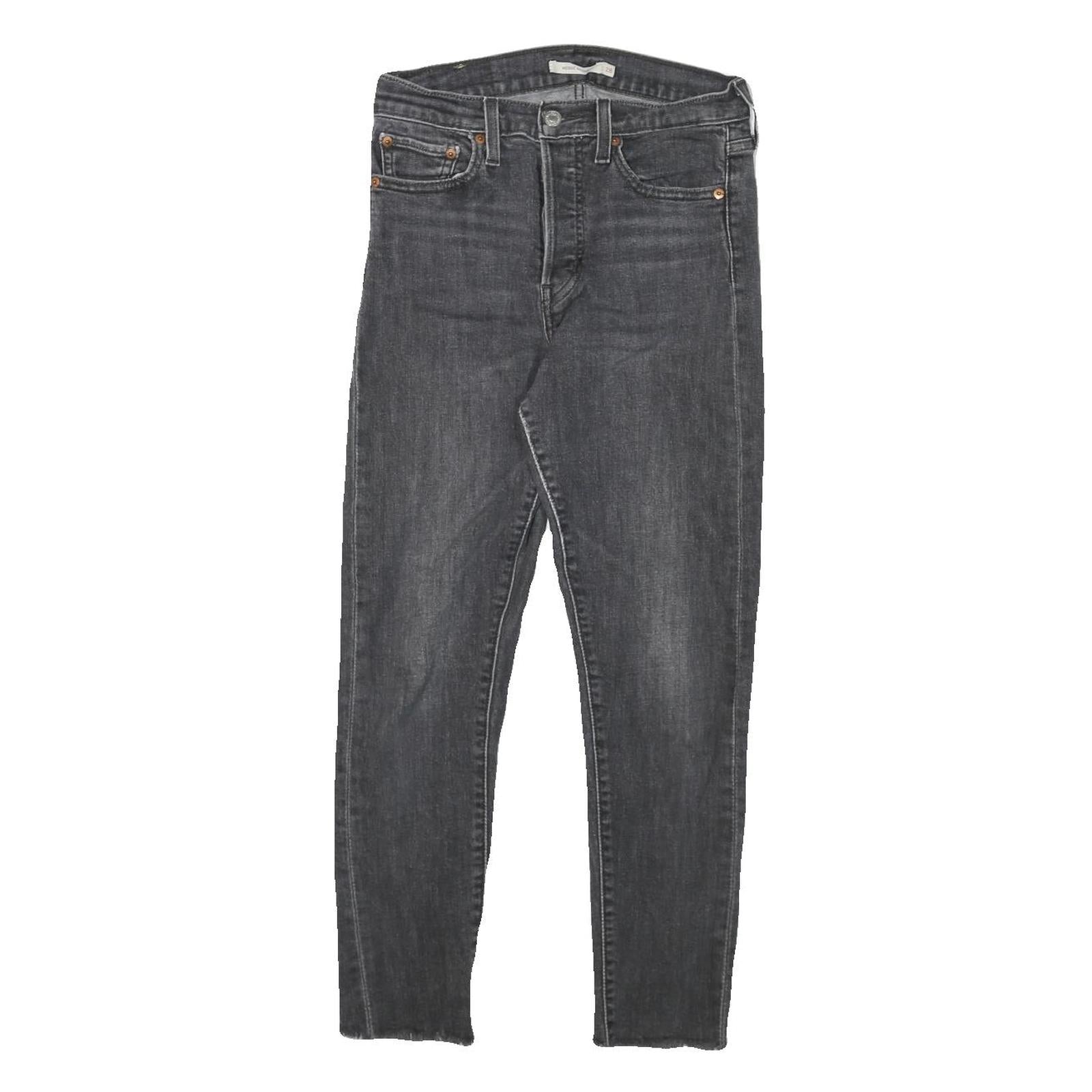 LEVI'S Womens Slim Black Denim Skinny Jeans W27 L25 Button Closure Casual Refurbished - N/A refurbished available on Cerqular