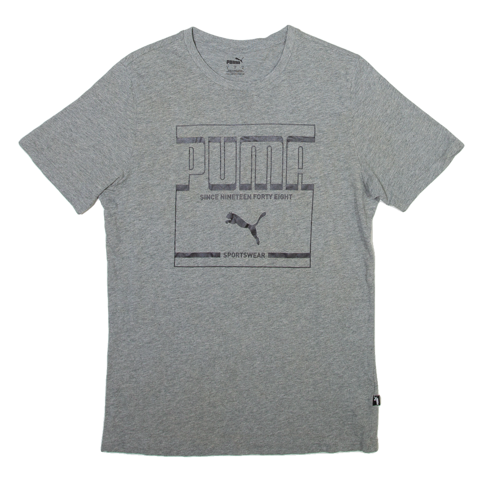 PUMA Mens T-Shirt Grey S Refurbished - N/A refurbished available on Cerqular