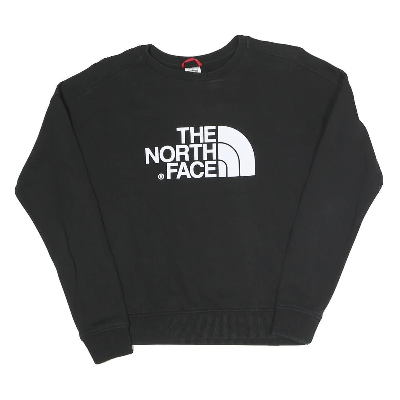 THE NORTH FACE Womens Black Sweatshirt Crew Neck XS Logo Print Casual Pullover Refurbished - N/A refurbished available on Cerqular
