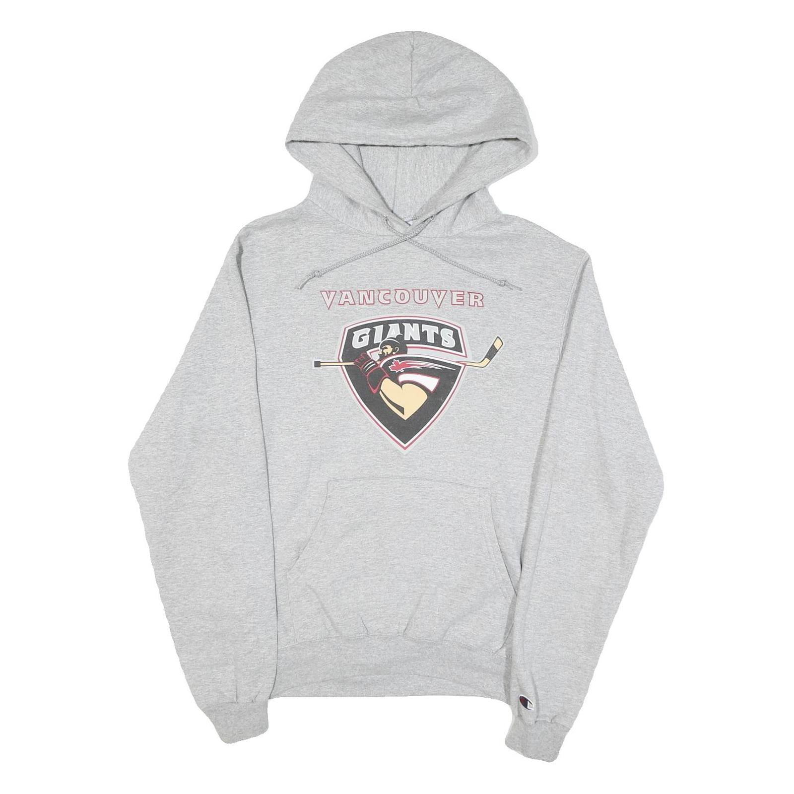 CHAMPION Mens Grey Vancouver Giants Pullover S Cotton Blend Jersey Drawstring Refurbished - N/A refurbished available on Cerqular