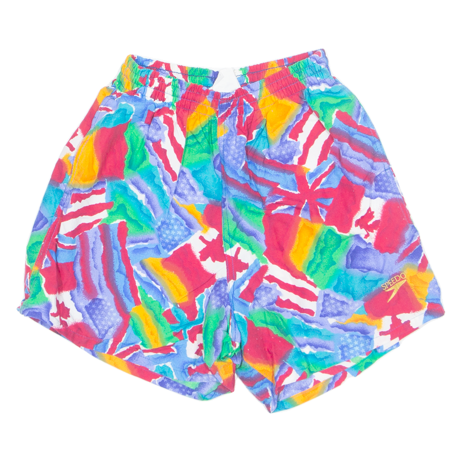 SPEEDO Mens Swimming Shorts Blue 90s Crazy Pattern S W22 Refurbished - N/A refurbished available on Cerqular
