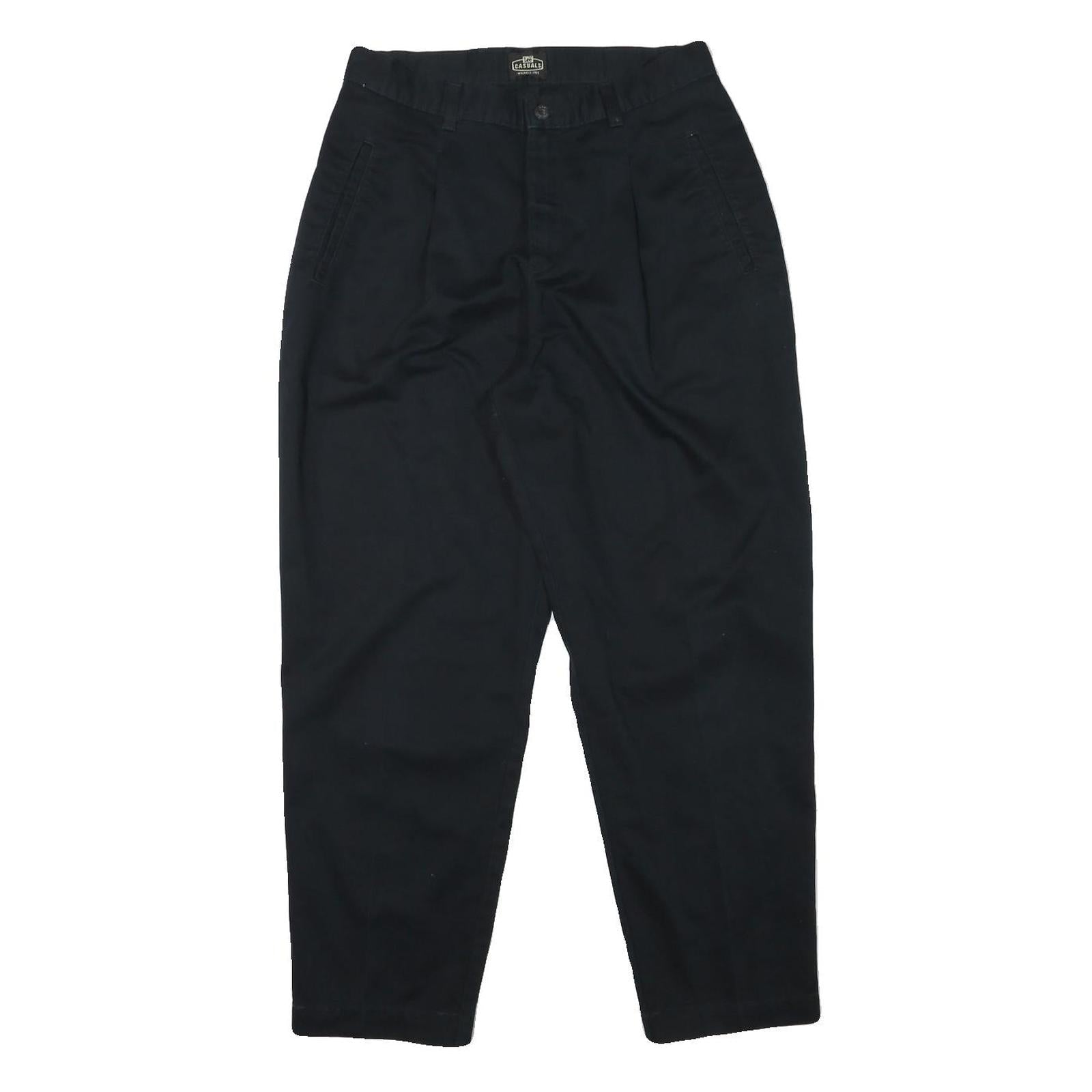 LEE Mens Cotton Blend Black Relaxed Tapered Trousers W29 L27 Classic Casual Zip Refurbished - N/A refurbished available on Cerqular