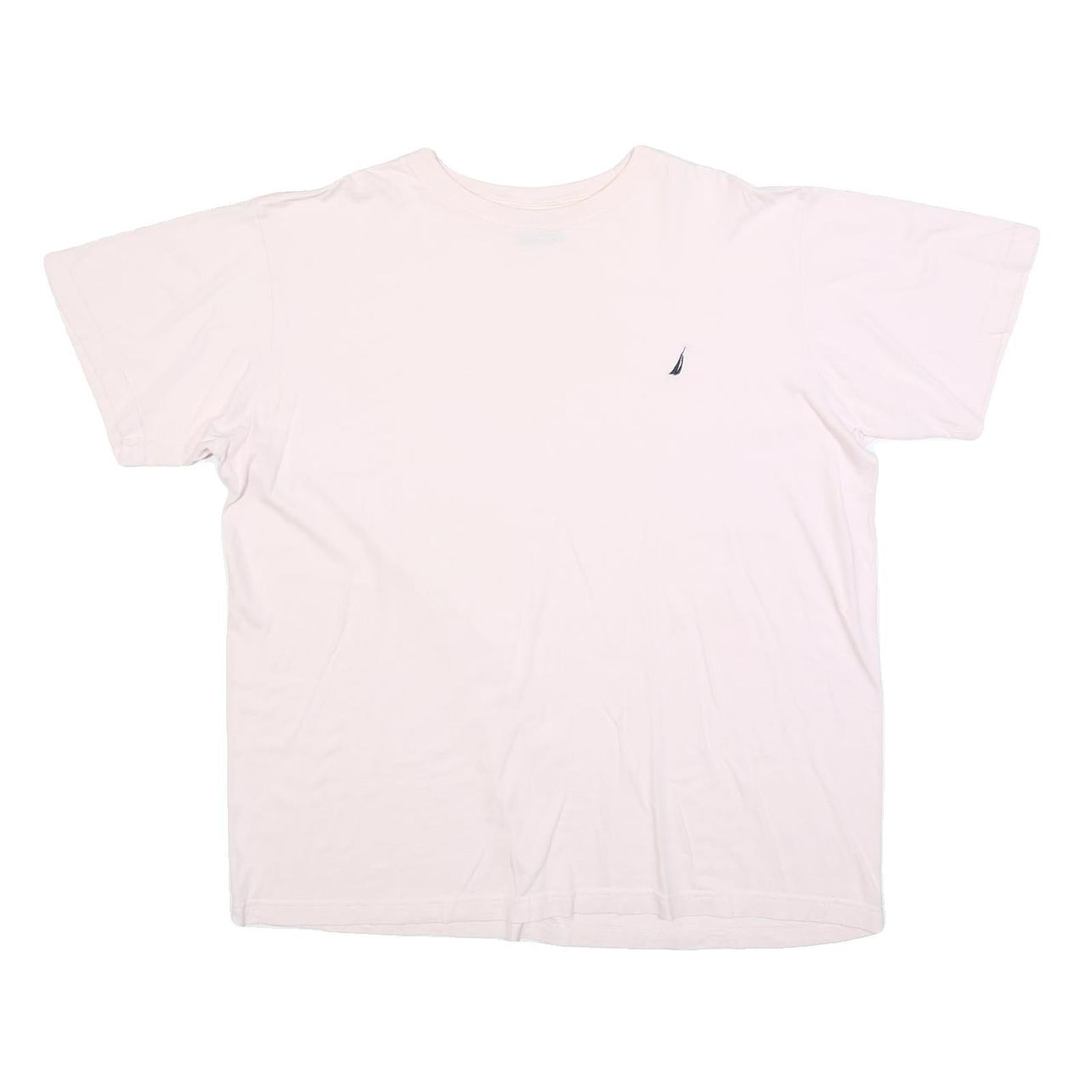 NAUTICA Mens White Crew Neck Short Sleeve S T-Shirt Cotton Blend Classic Refurbished - N/A refurbished available on Cerqular