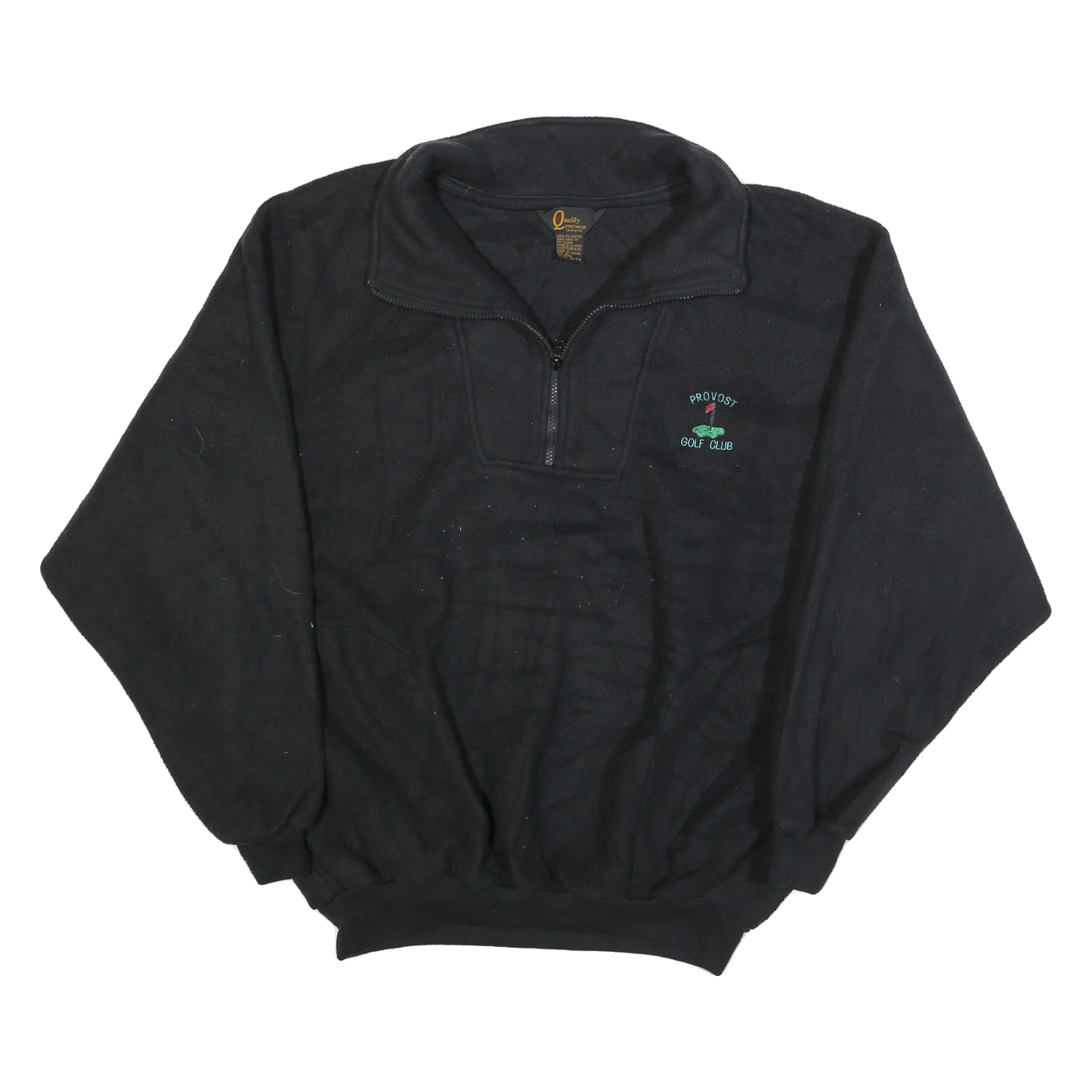 QUALITY SPORTSWEAR Mens Black Plain Pullover Jumper XL Golf Club Embroidery Refurbished - N/A refurbished available on Cerqular