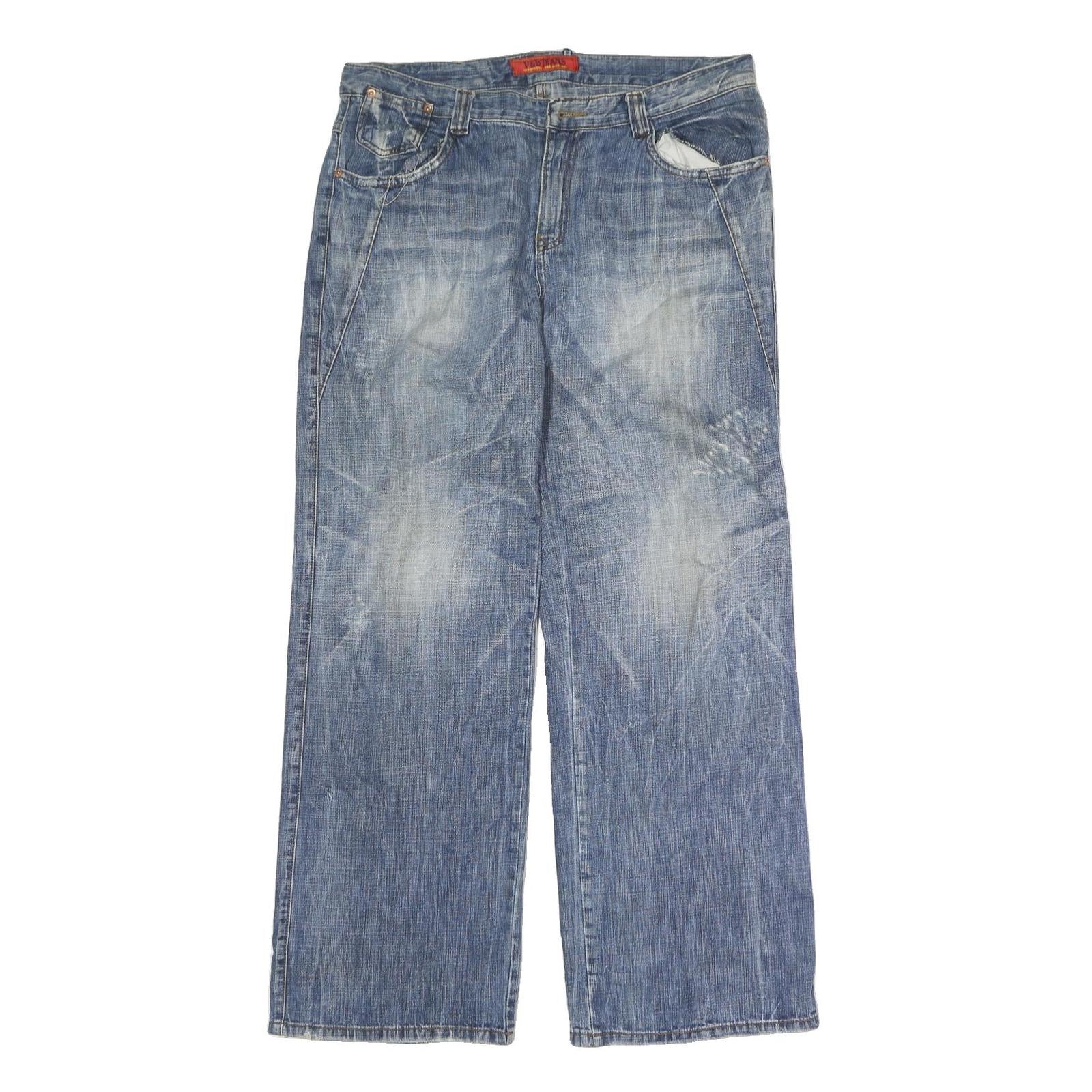 V&B JEANS Mens Blue Regular Cotton Denim W36 L28 Casual Zip Closure Refurbished - N/A refurbished available on Cerqular