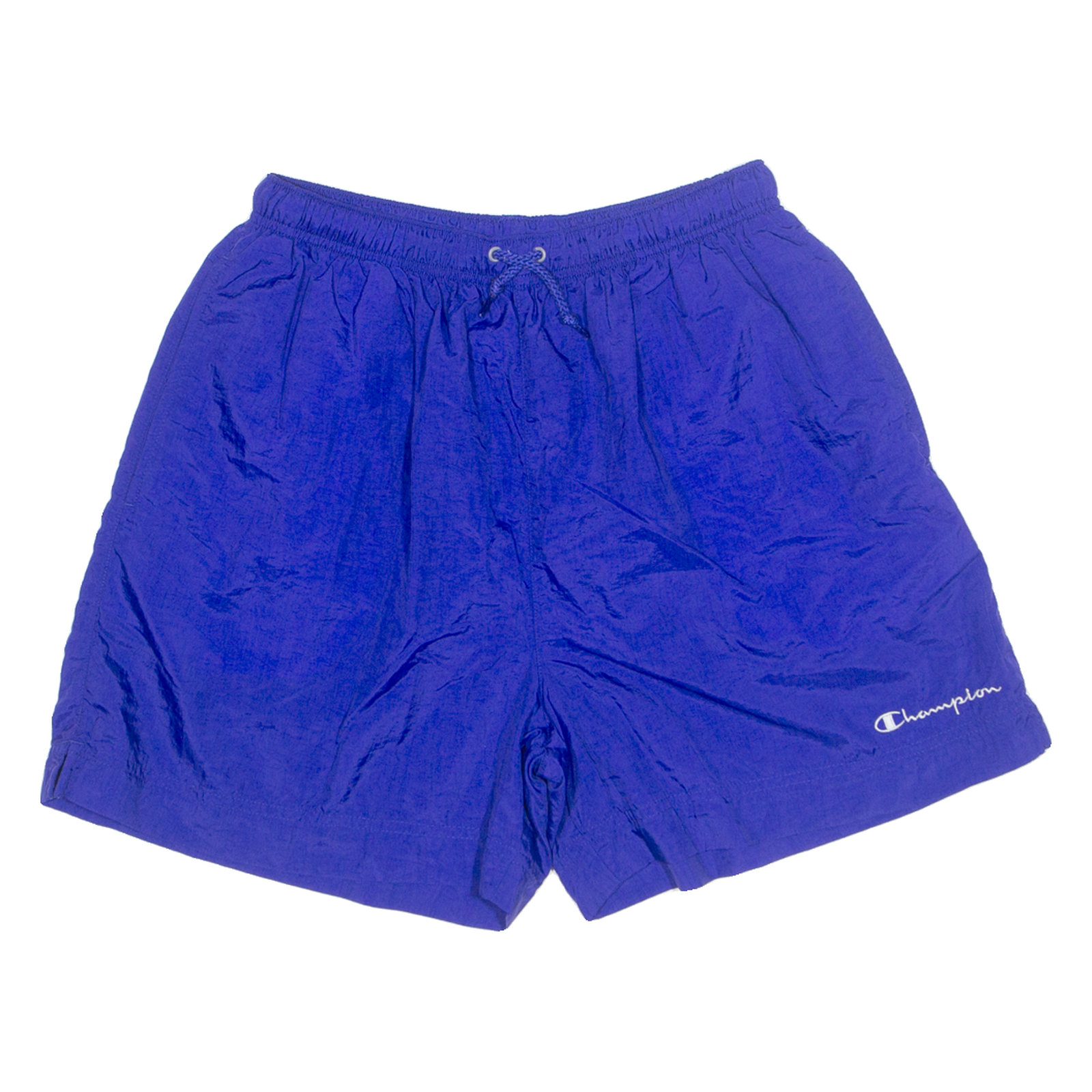 CHAMPION Womens Sports Shorts Blue Relaxed L W26 Refurbished - N/A refurbished available on Cerqular