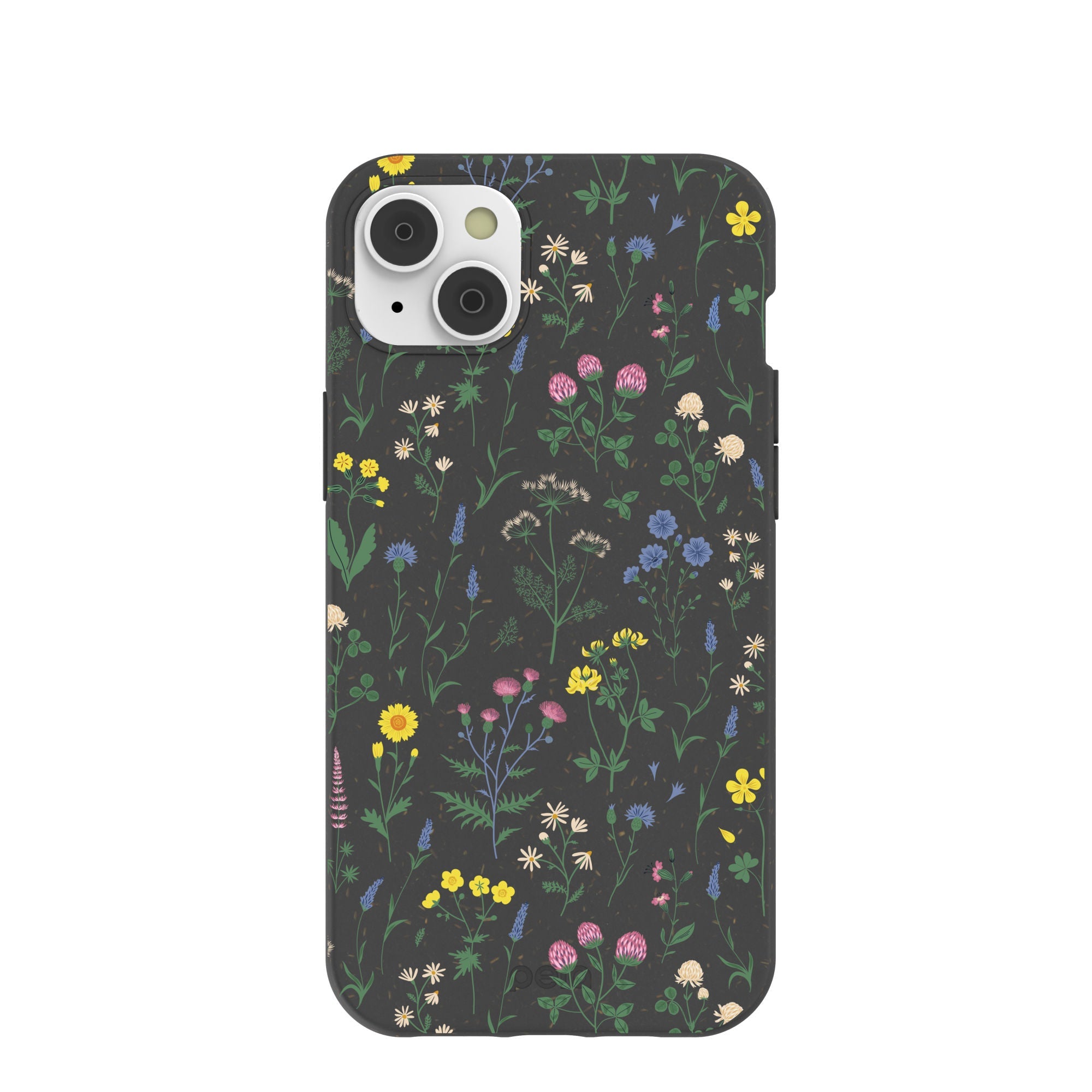Black Shadow Blooms iPhone 14 Plus Case Refurbished - Pela Case refurbished available on Cerqular