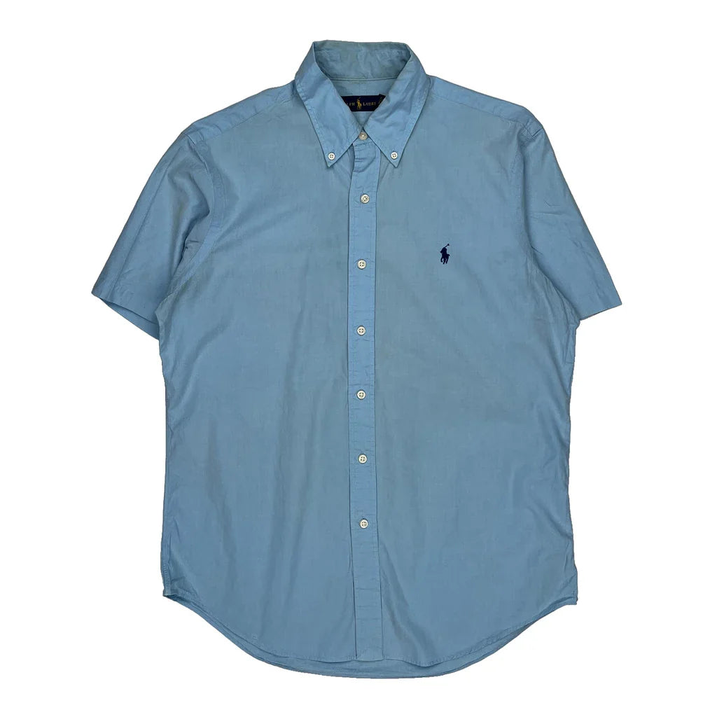 Buy Ralph Lauren Short Sleeve Shirt - Medium Blue Cotton Refurbished - $36.17 Ralph Lauren Short Sleeve Shirt - Medium Blue Cotton Refurbished - Thrifted (note: this is a term often used to describe second- refurbished available on Cerqular