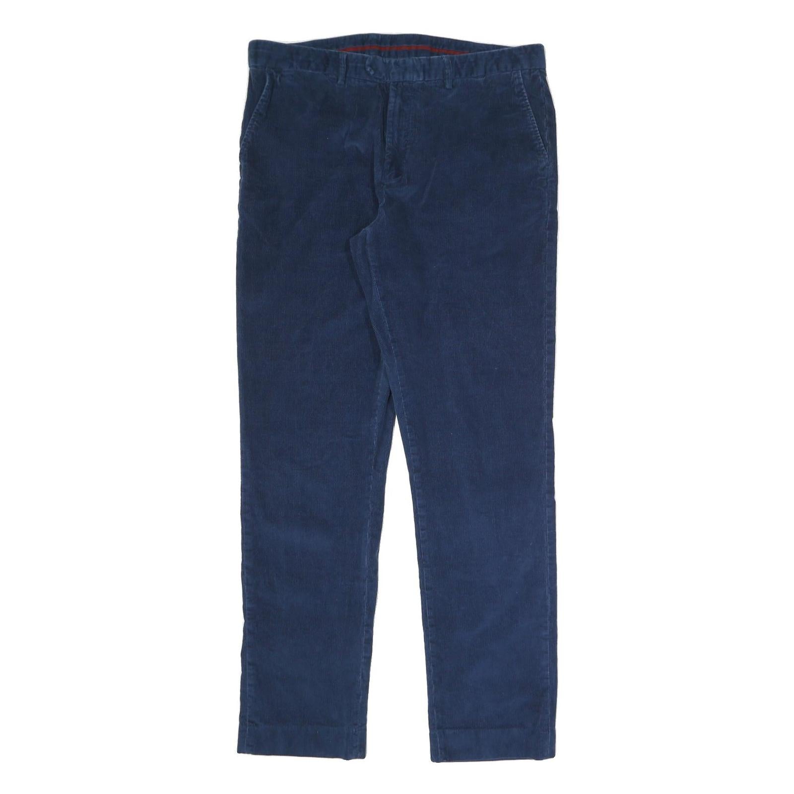 J.CREW Mens Cotton Blend Navy Slim Straight Trousers W35 L32 Casual Classic Refurbished - N/A refurbished available on Cerqular