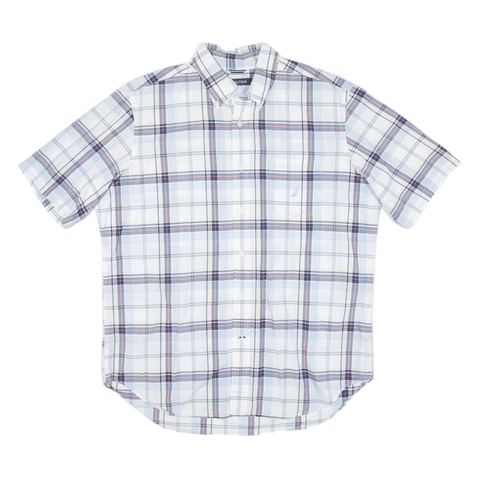 NAUTICA Mens Shirt Blue Check L Refurbished - N/A refurbished available on Cerqular