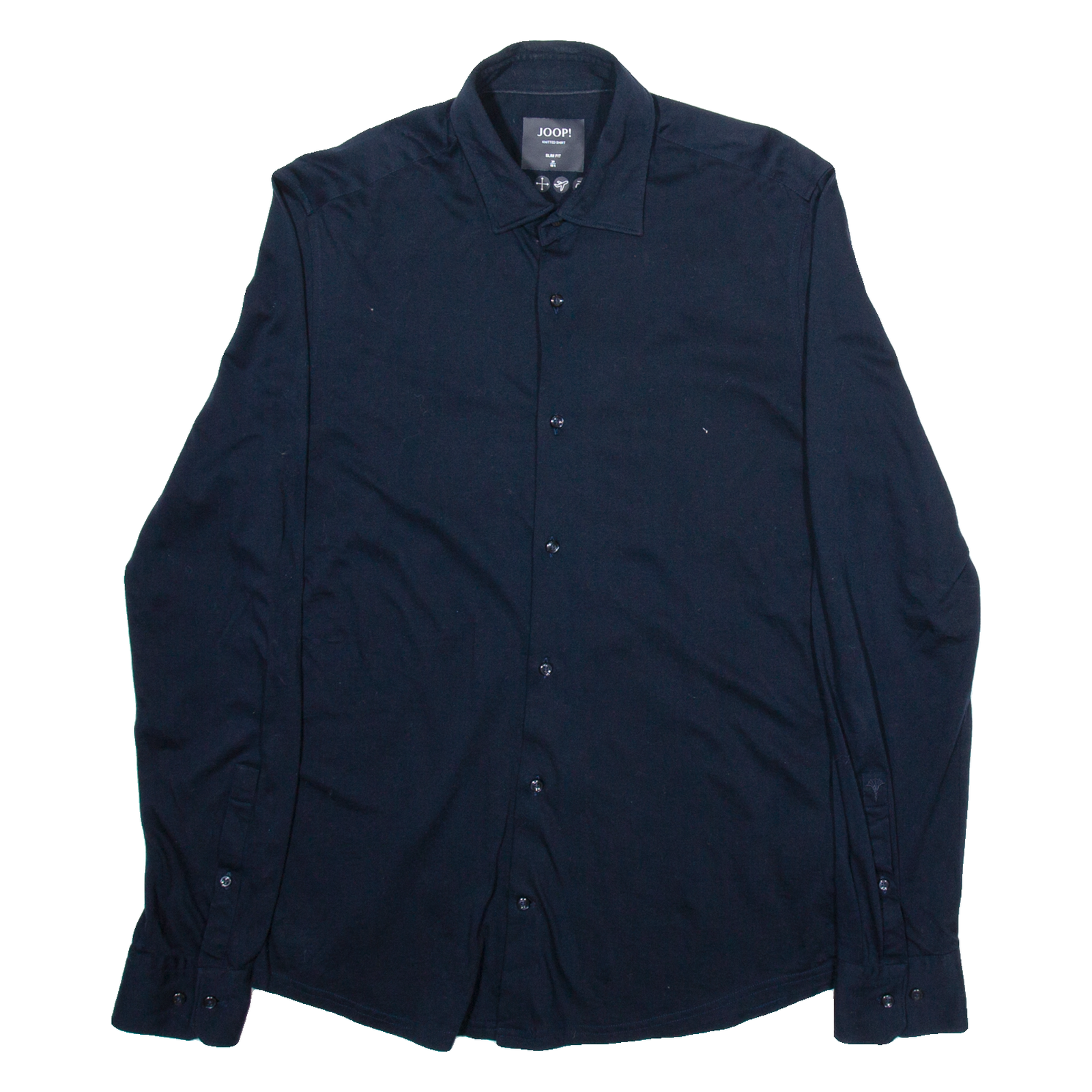 JOOP Slim Fit Mens Plain Shirt Black Long Sleeve M Refurbished - N/A refurbished available on Cerqular