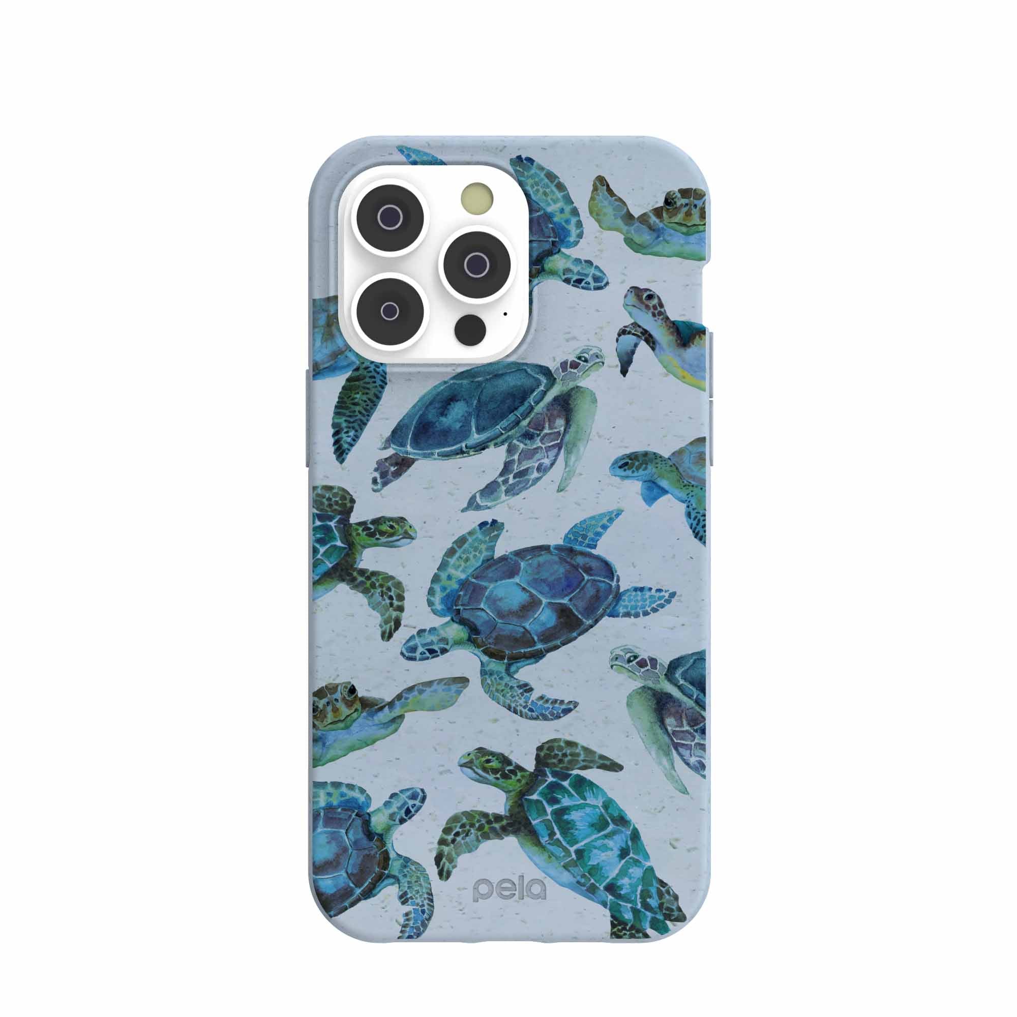 Powder Blue Underwater iPhone 14 Pro Max Case Refurbished - Pela Case refurbished available on Cerqular